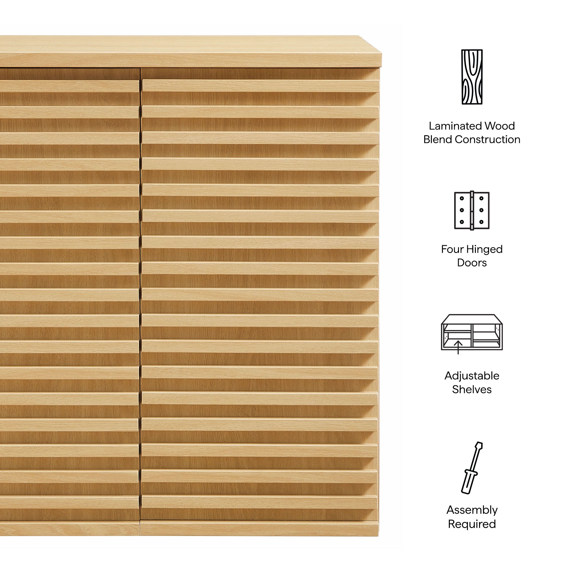 Render Wall Mounted Bathroom Cabinet, Oak
