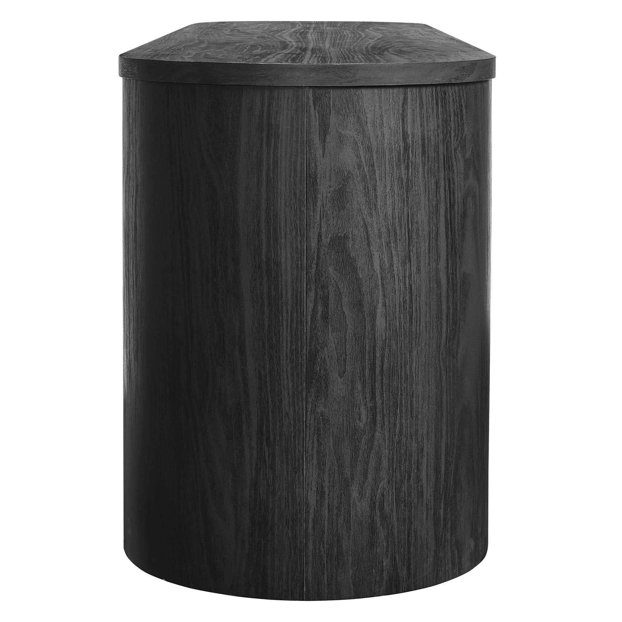 Duval 71 Inch Oval TV Cabinet, Black