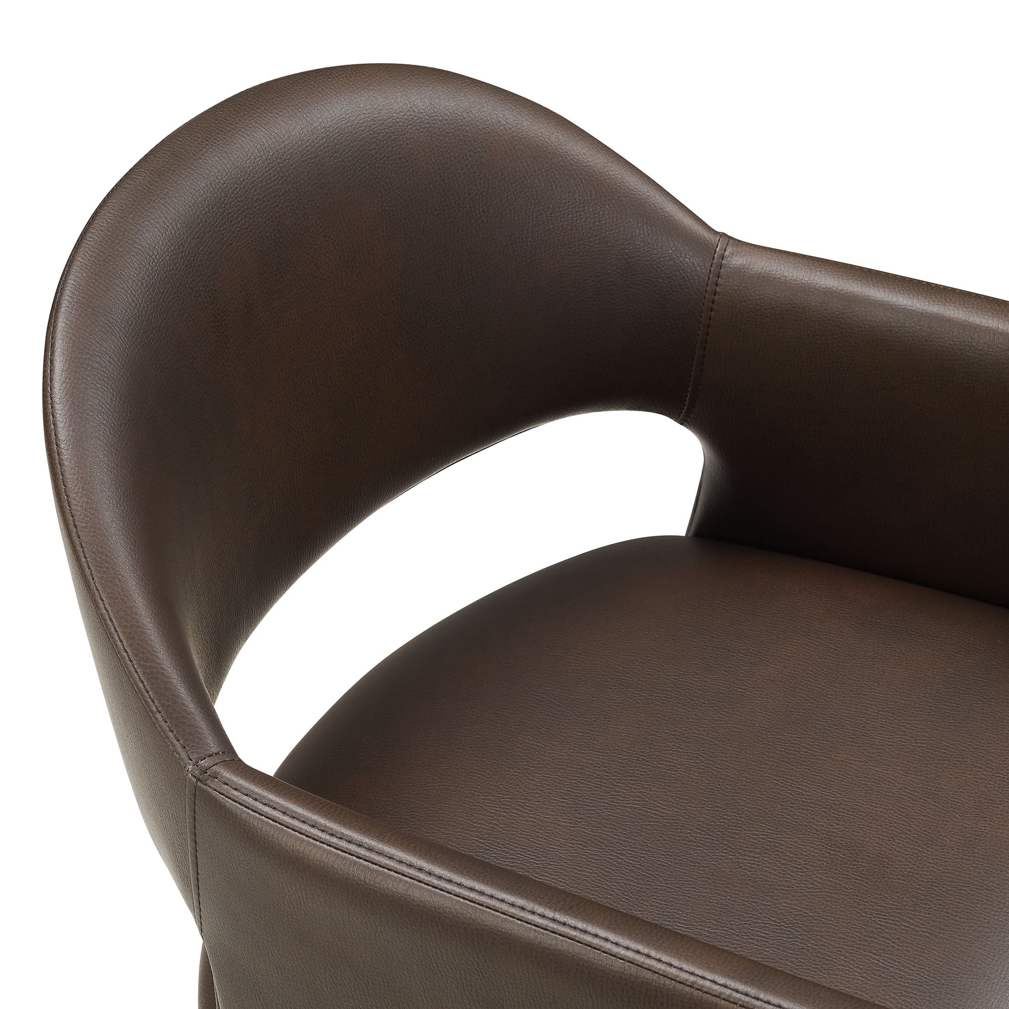 Talia Vegan Leather Dining Armchair, Espresso