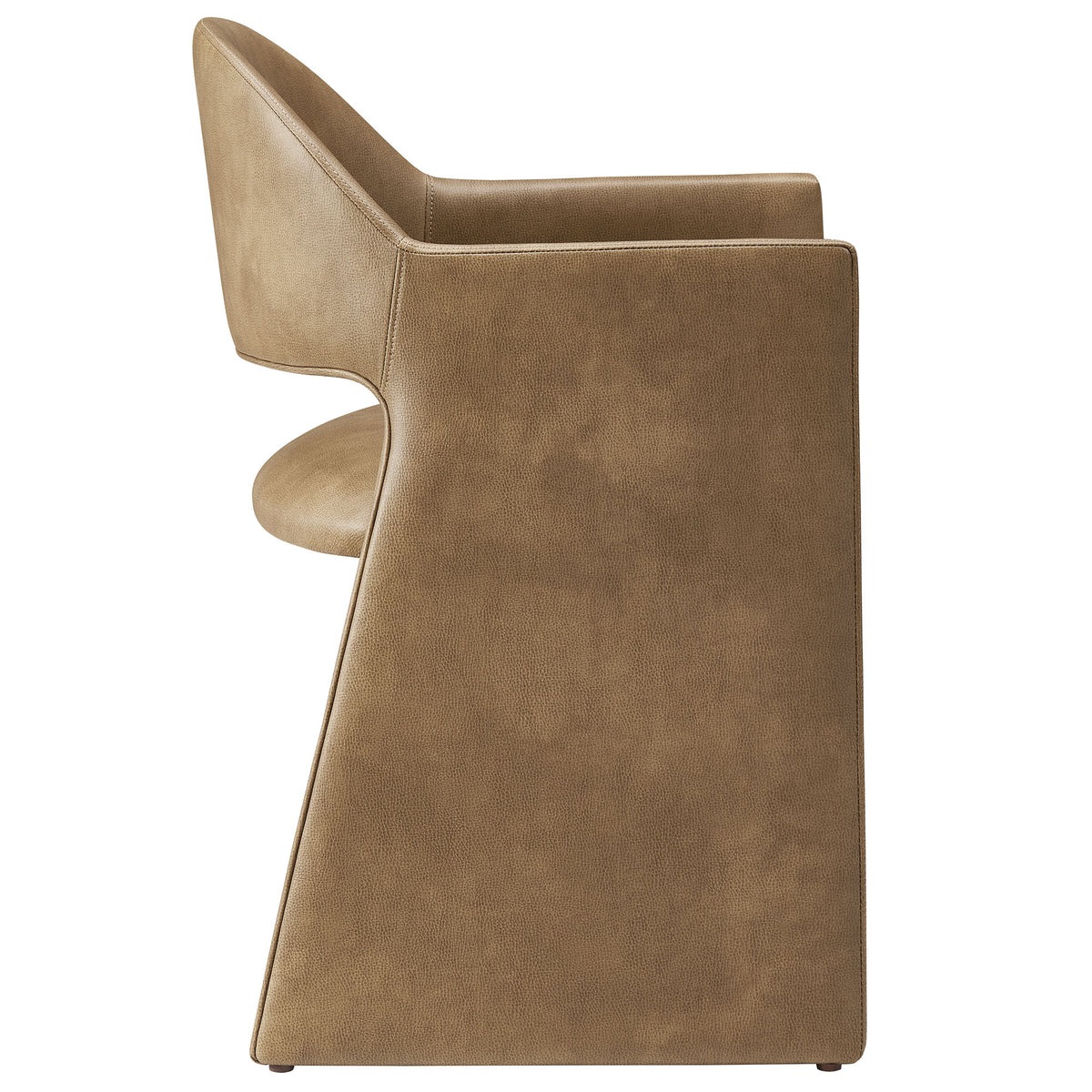Talia Vegan Leather Dining Armchair, Toast