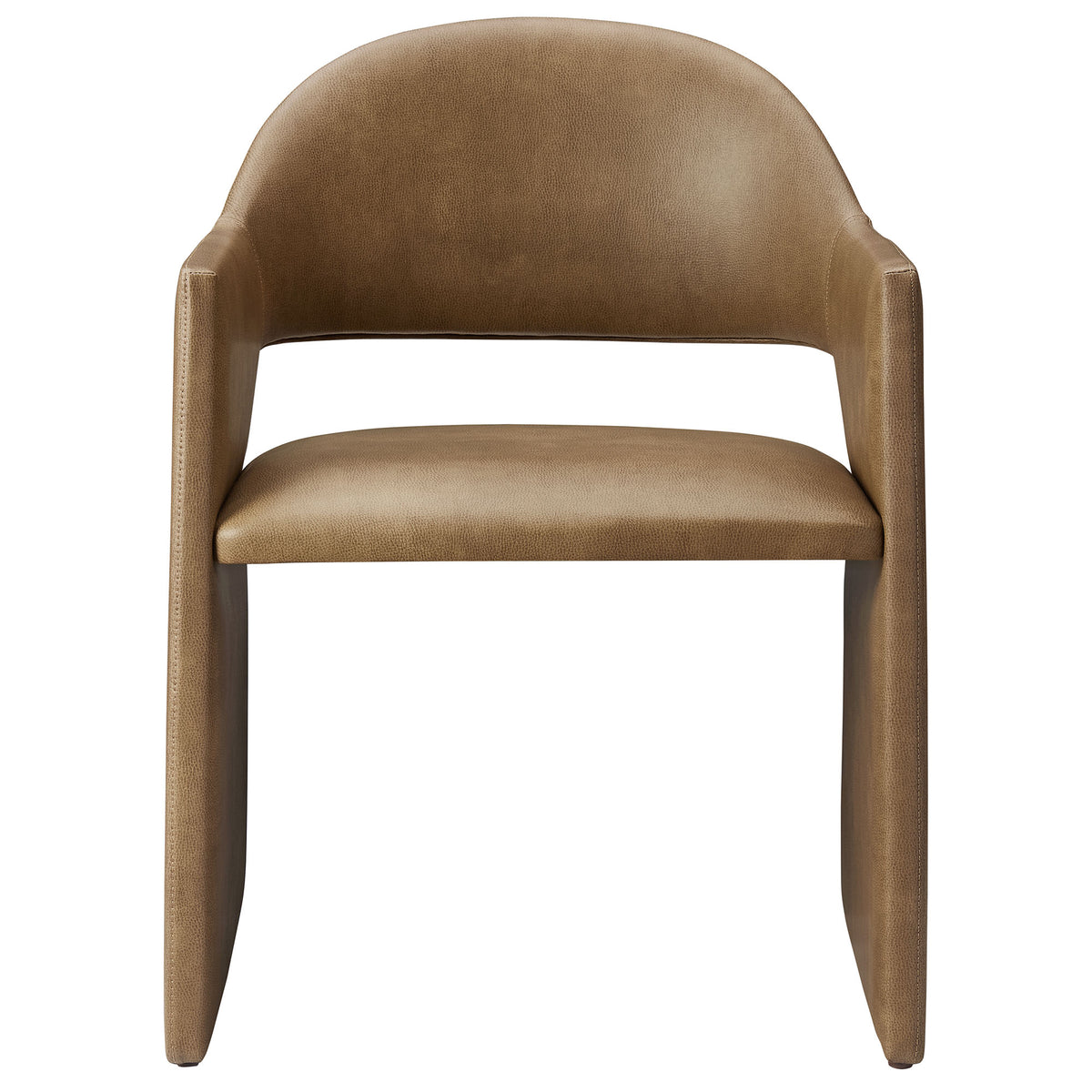 Talia Vegan Leather Dining Armchair, Toast