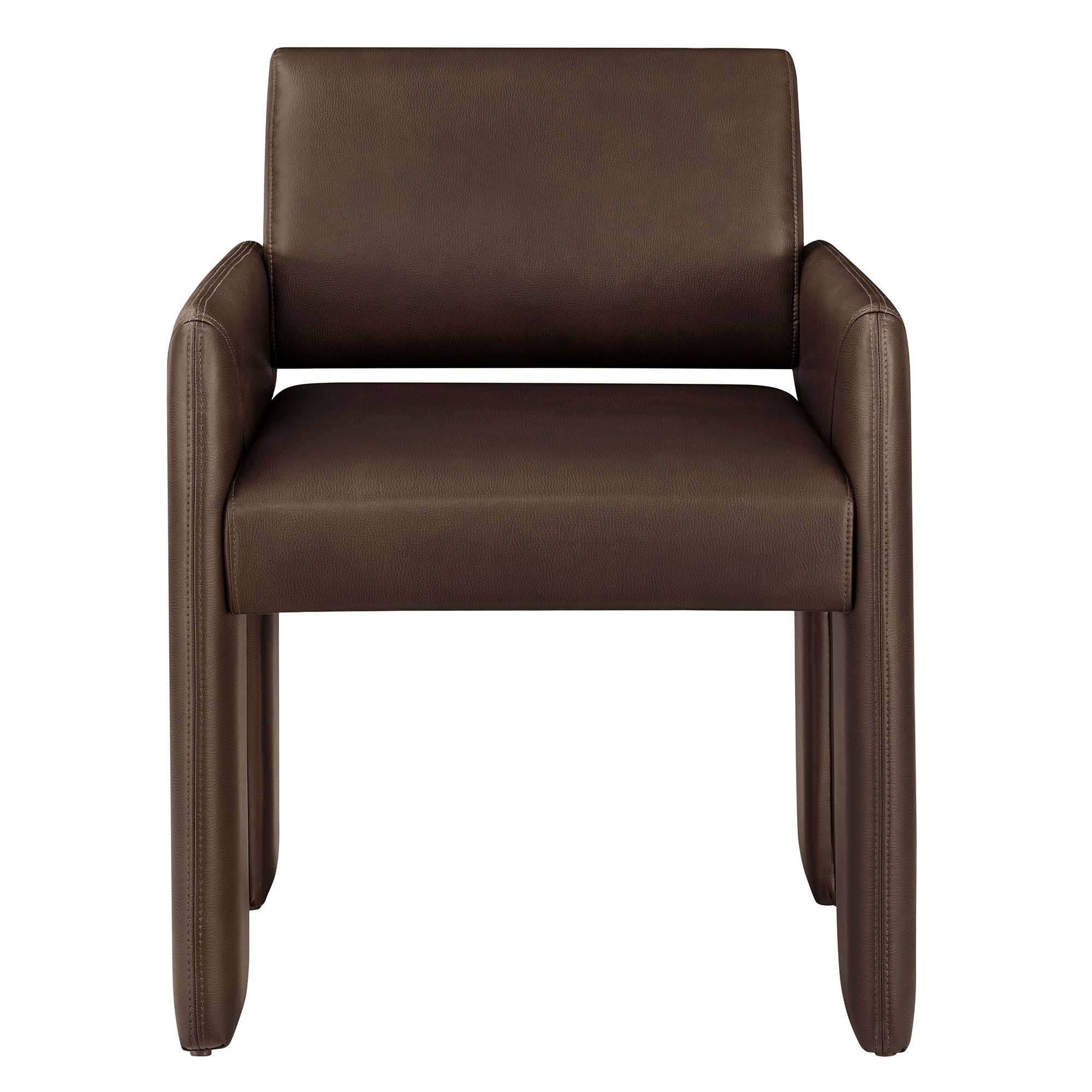 Daven Vegan Leather Dining Armchair, Espresso