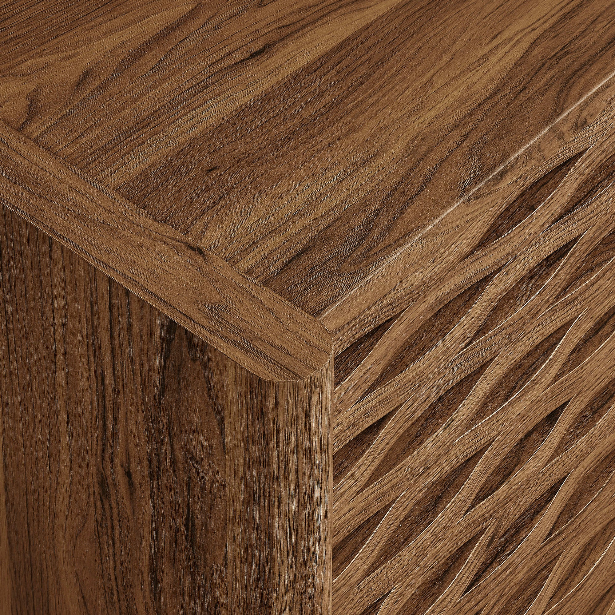 Emric Wave Accent Cabinet, Walnut
