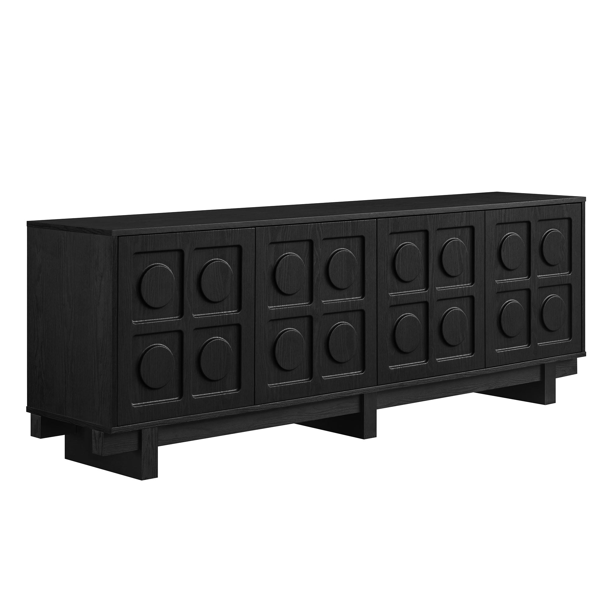 Knox 71 Inch TV Stand, Black