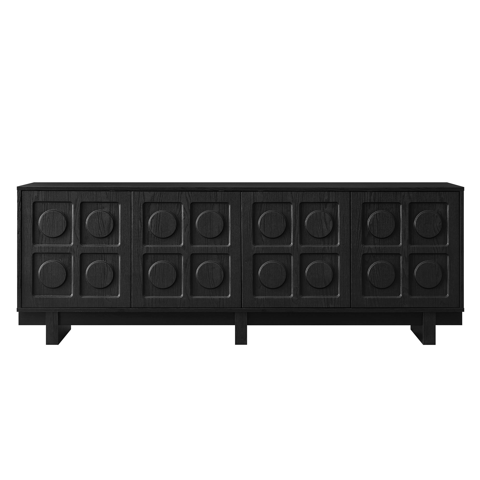 Knox 71 Inch TV Stand, Black