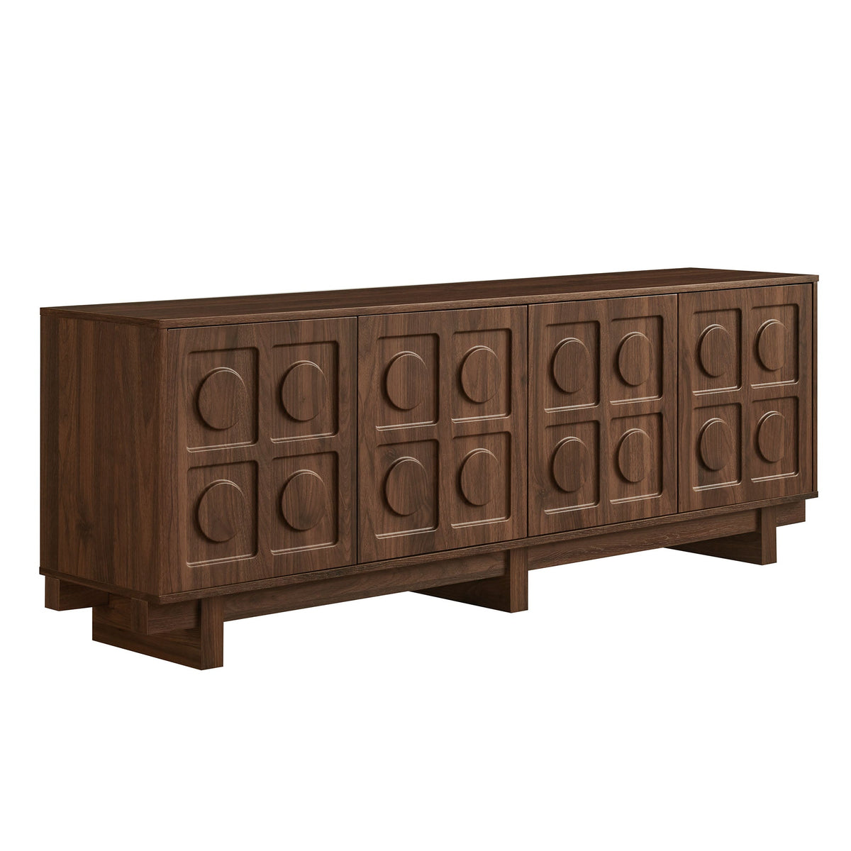 Knox 71 Inch TV Stand, Walnut