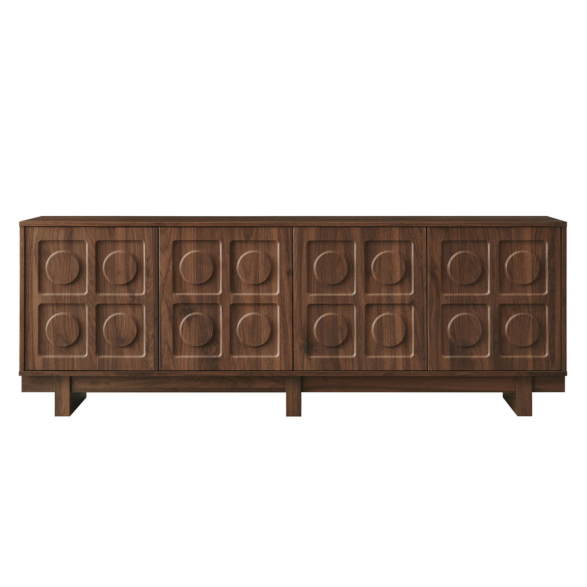 Knox 71 Inch TV Stand, Walnut