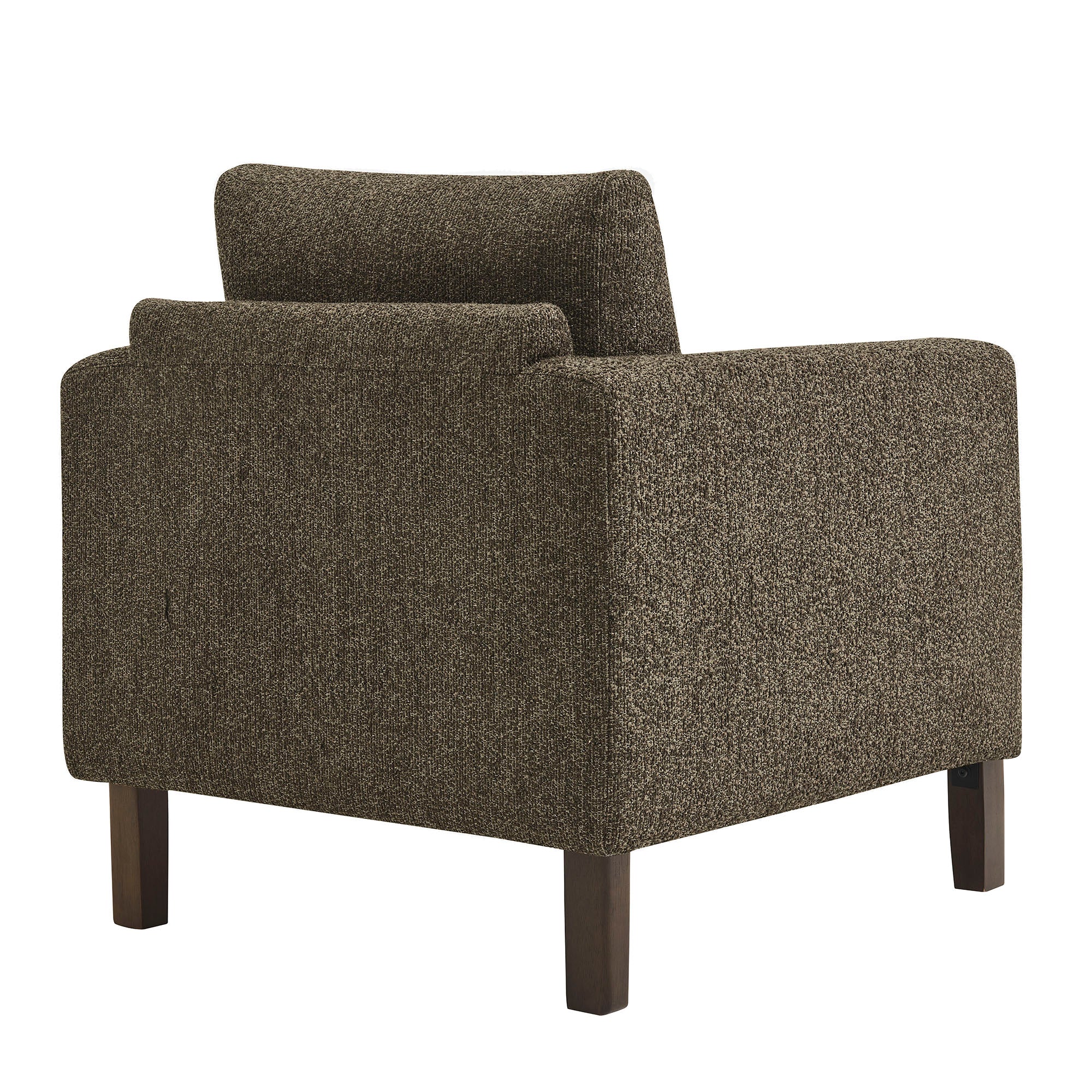Hawken Boucle Fabric Accent Armchair, Antique Espresso