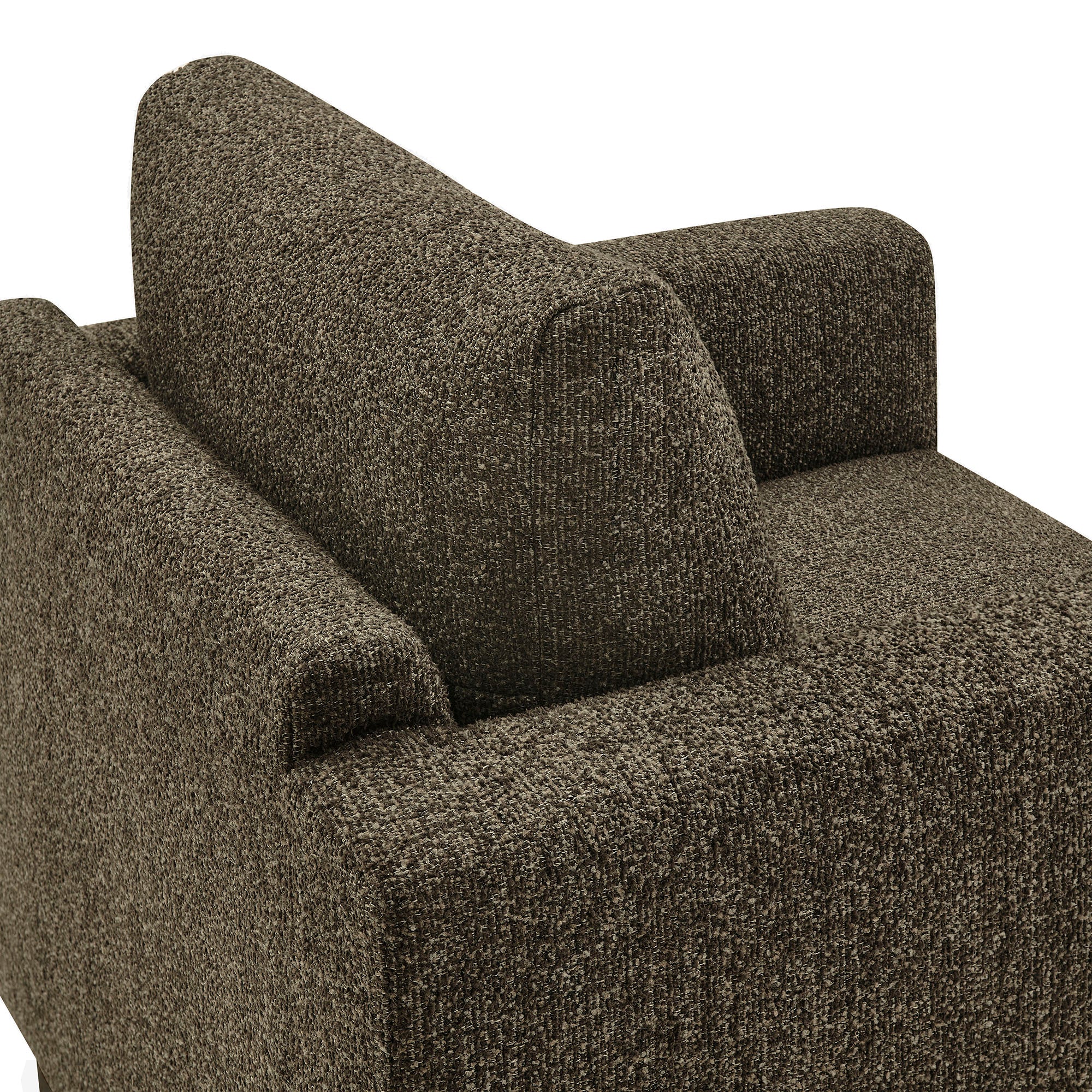 Hawken Boucle Fabric Accent Armchair, Antique Espresso