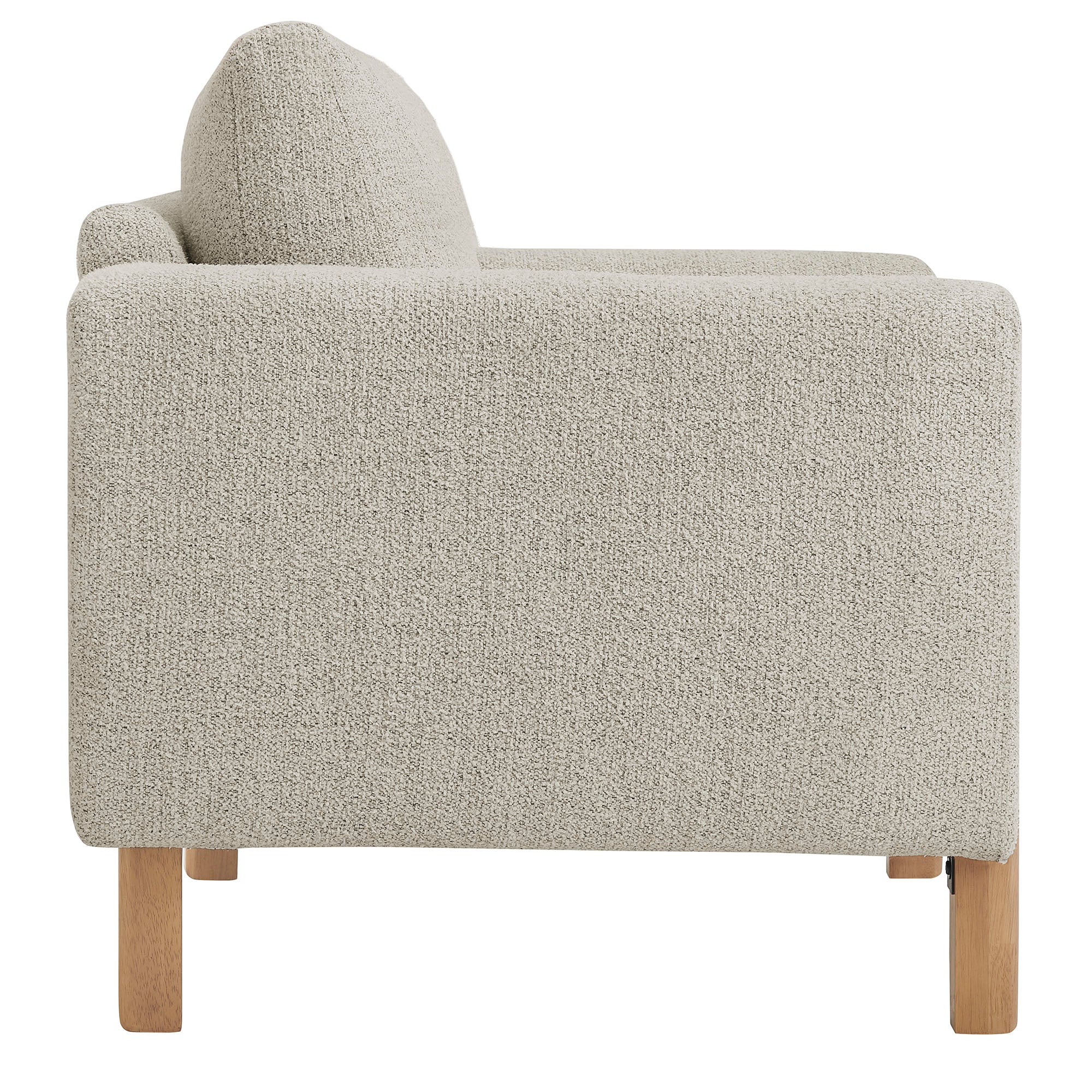 Hawken Boucle Fabric Accent Armchair, Parchment Beech