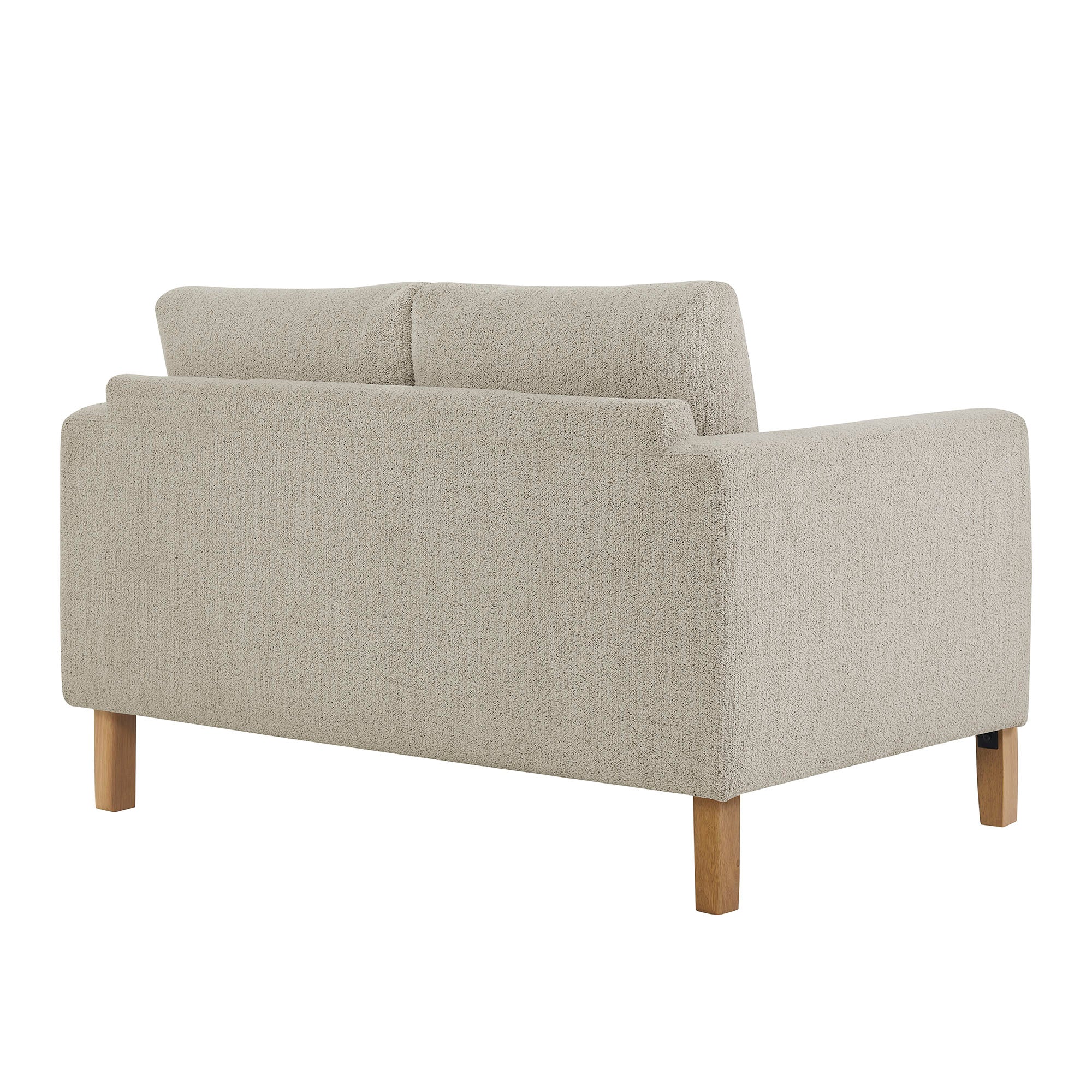 Hawken Boucle Fabric Loveseat, Parchment Beech