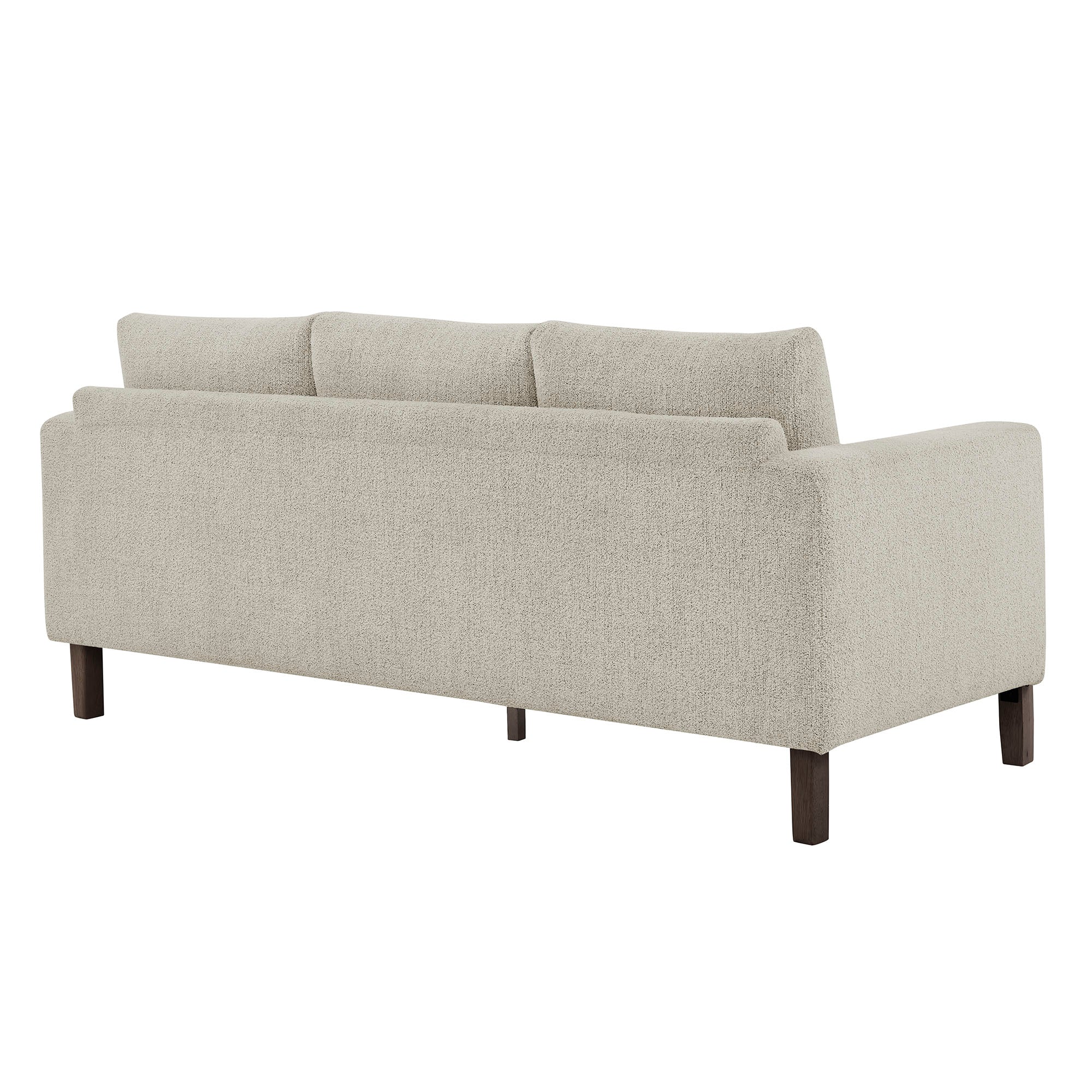Hawken Boucle Fabric Sofa, Parchment Espresso