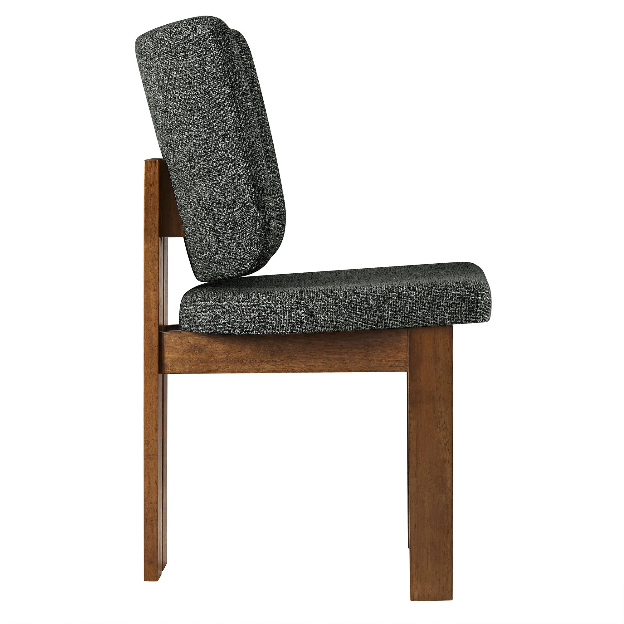 Alba Armless Upholstered Dining Chairs Set Of 2, Charcoal