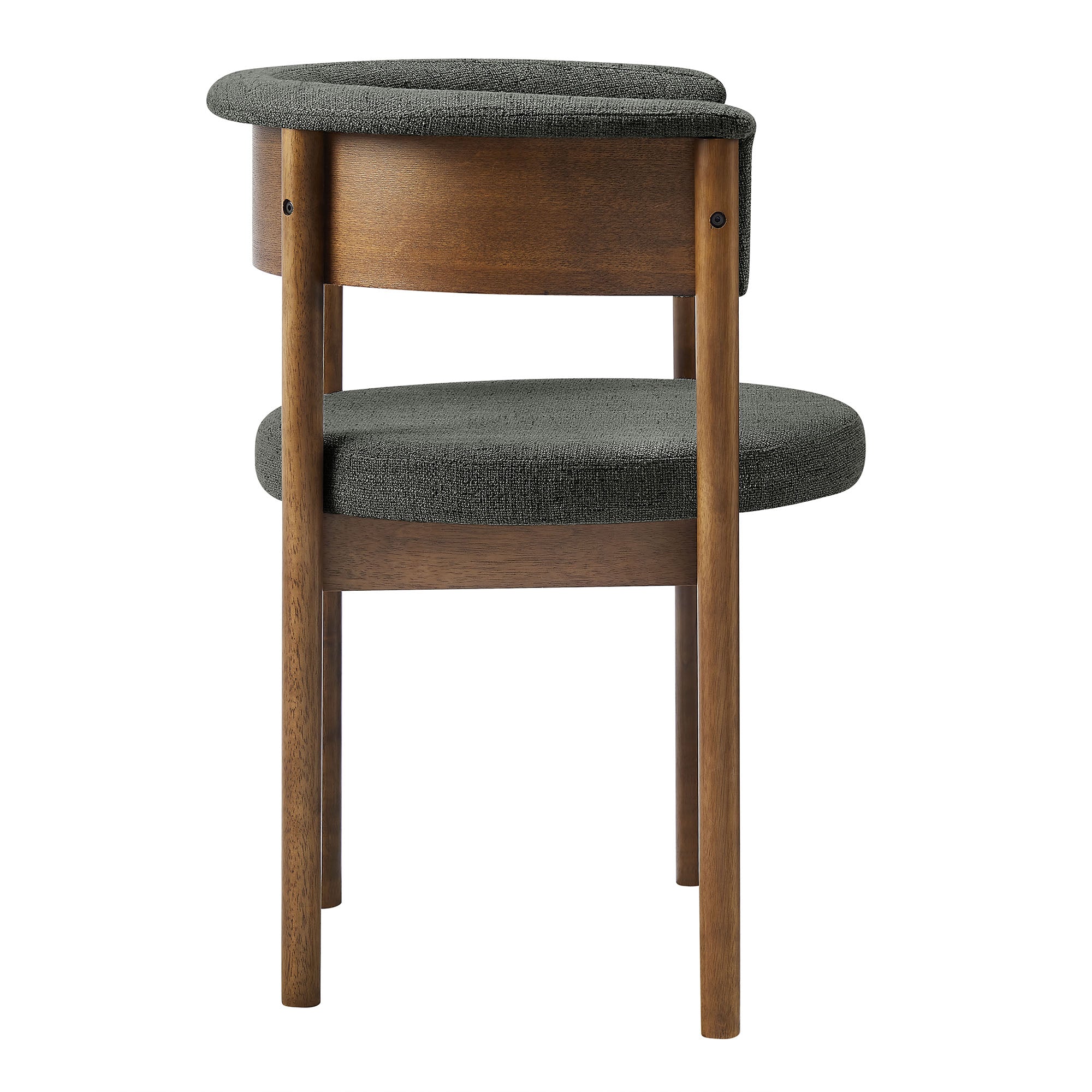 Clea Curved Upholstered Dining Chairs Set Of 2, Charcoal