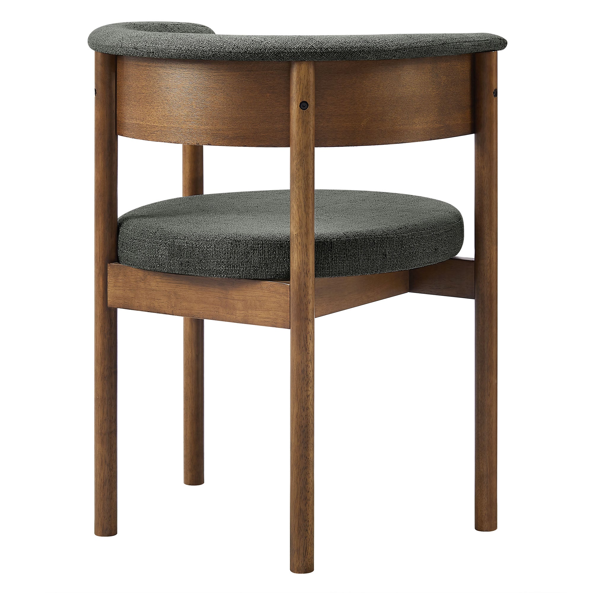 Clea Curved Upholstered Dining Chairs Set Of 2, Charcoal