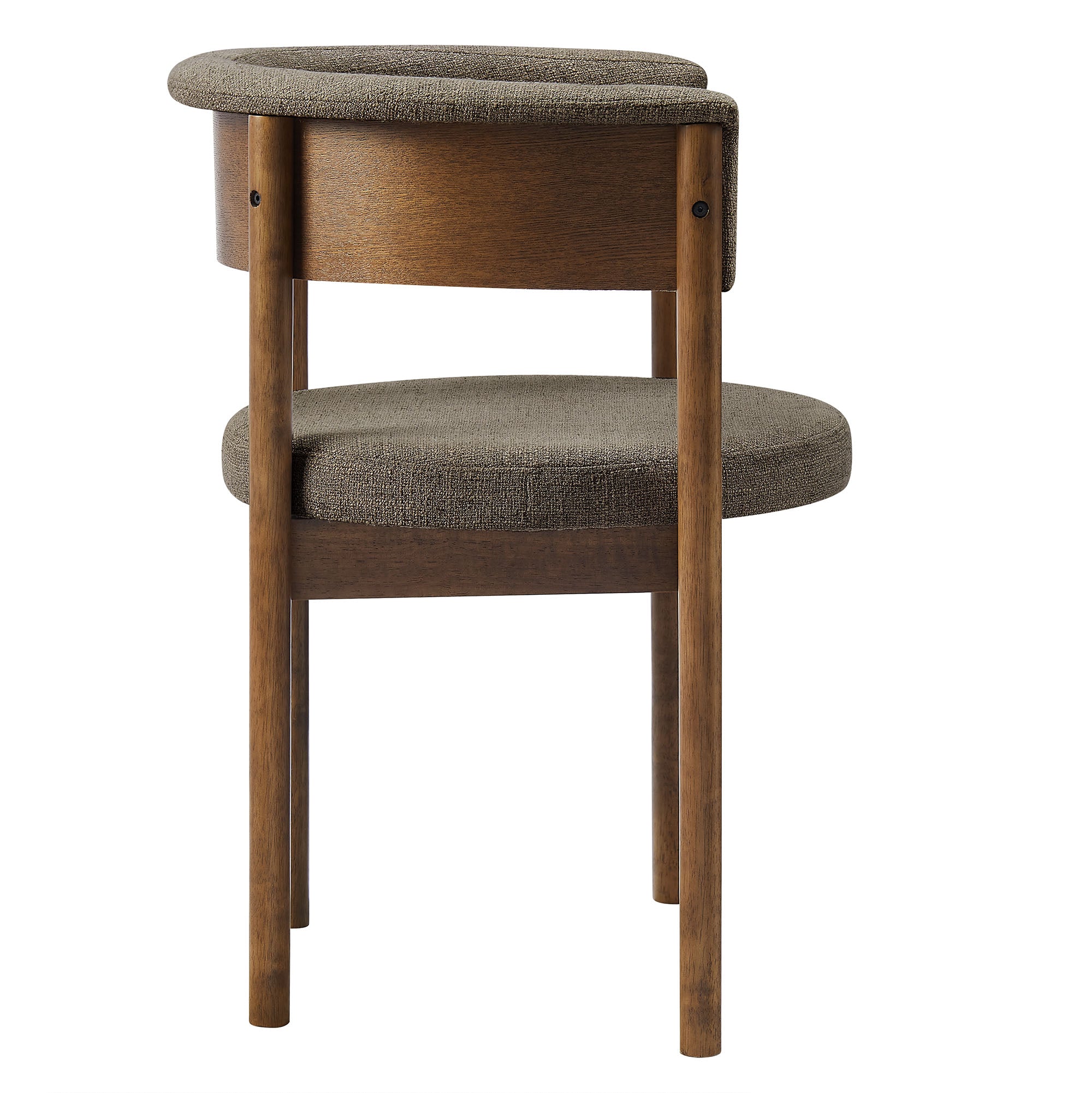 Clea Curved Upholstered Dining Chairs Set Of 2, Taupe