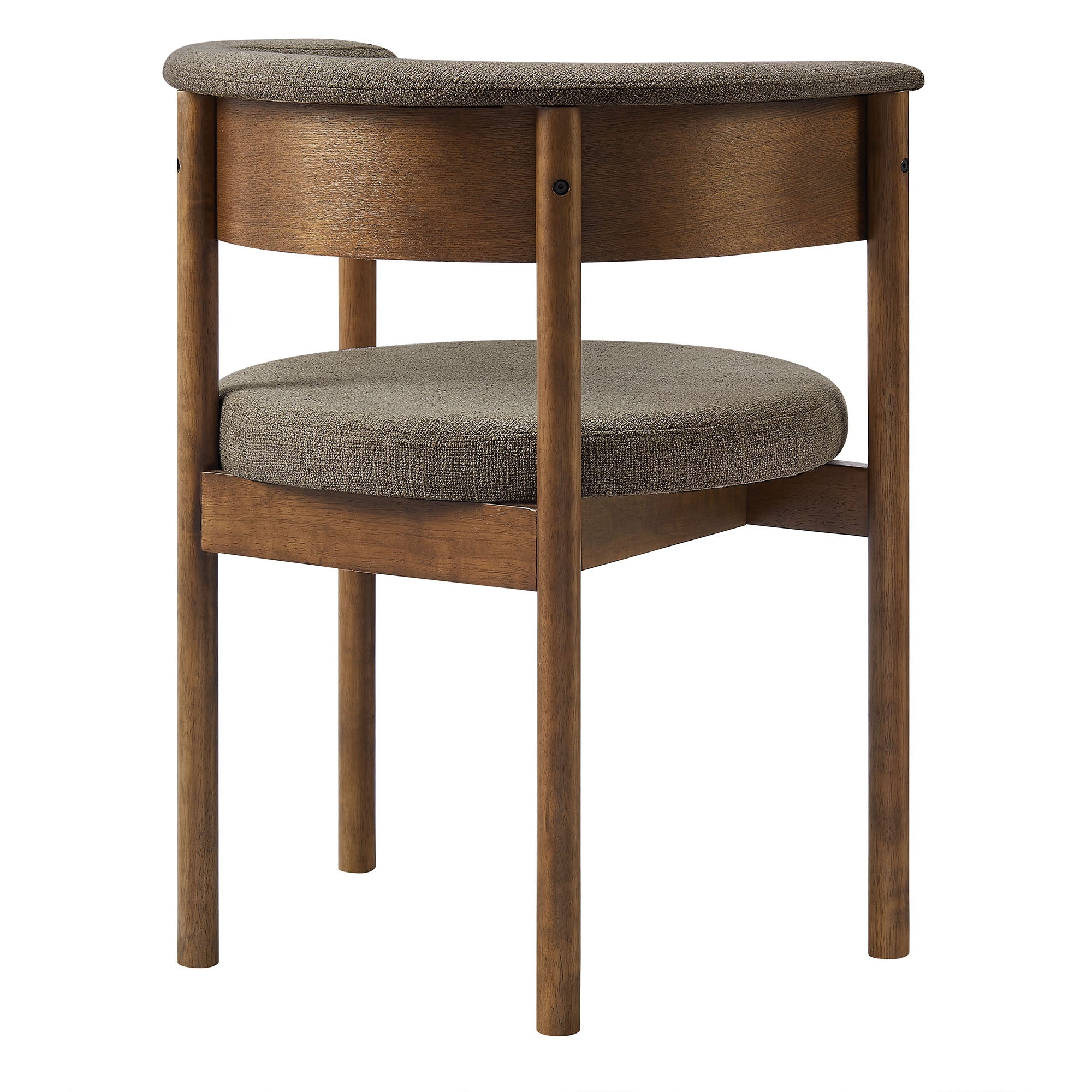 Clea Curved Upholstered Dining Chairs Set Of 2, Taupe