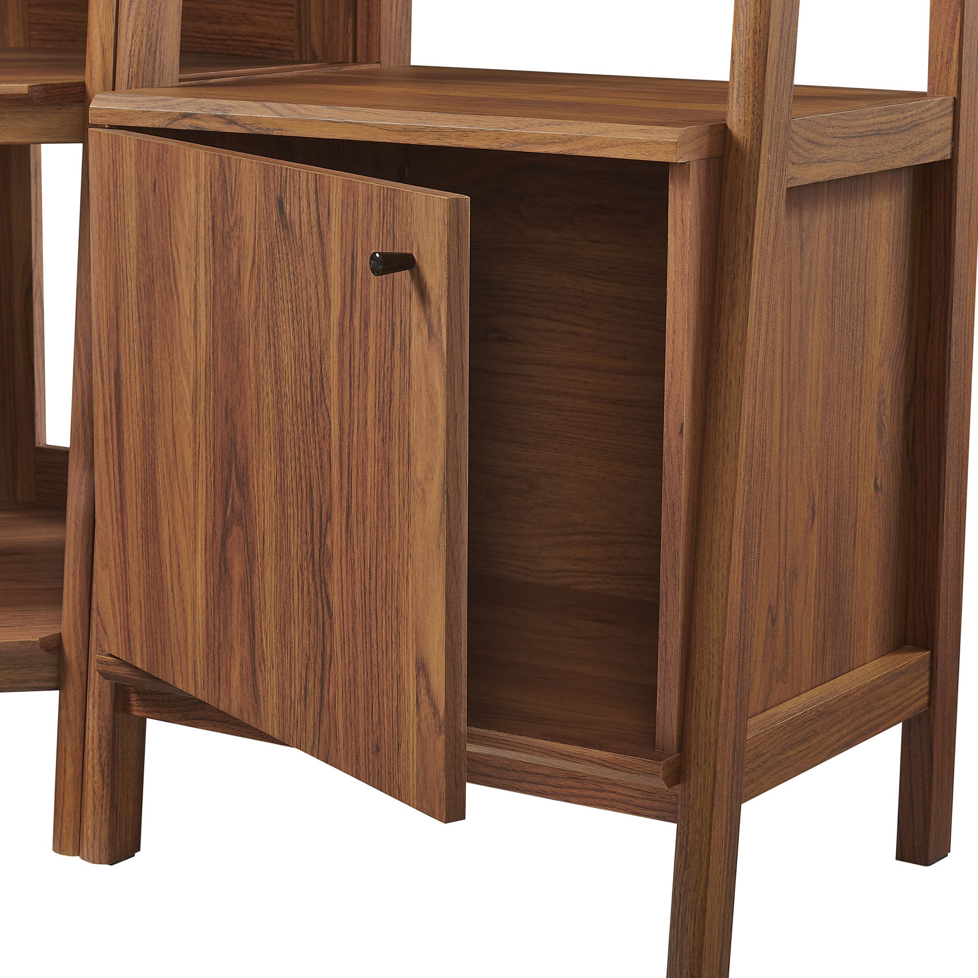 Bixby 3-piece Corner Bookshelf Set with Narrow Bookshelves, Walnut