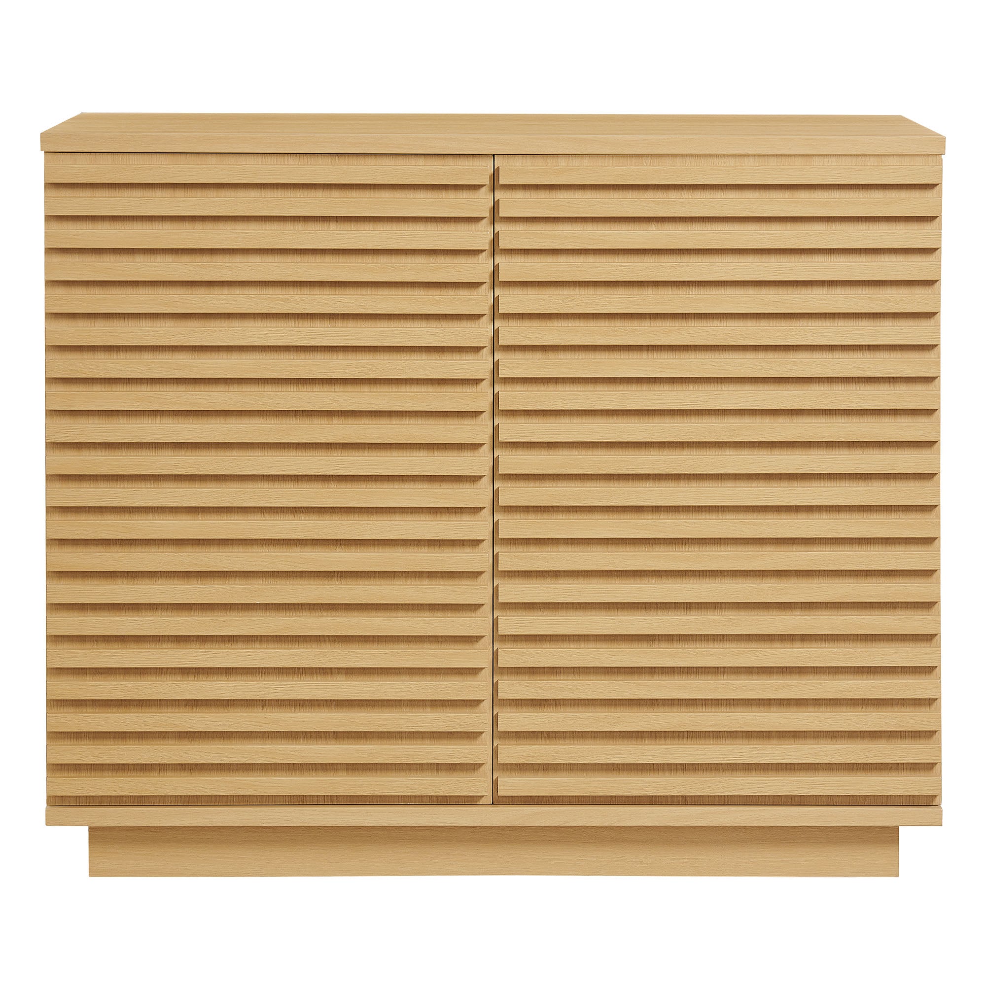 Render 2-Door Fluted Accent Cabinet, Oak