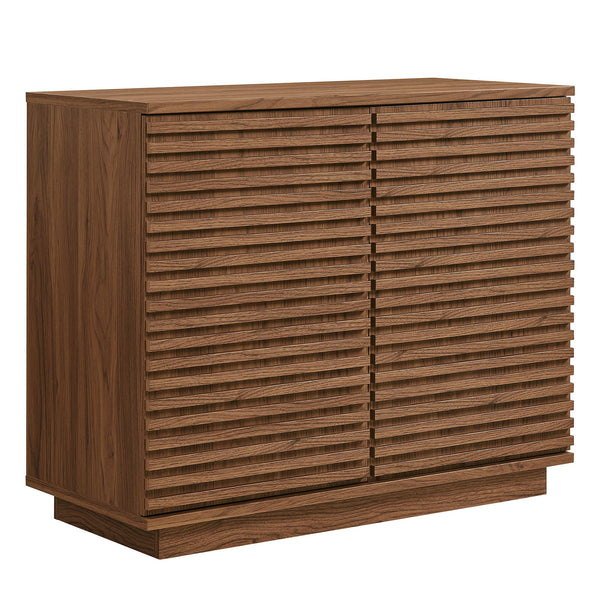 Render 2-Door Fluted Accent Cabinet, Walnut