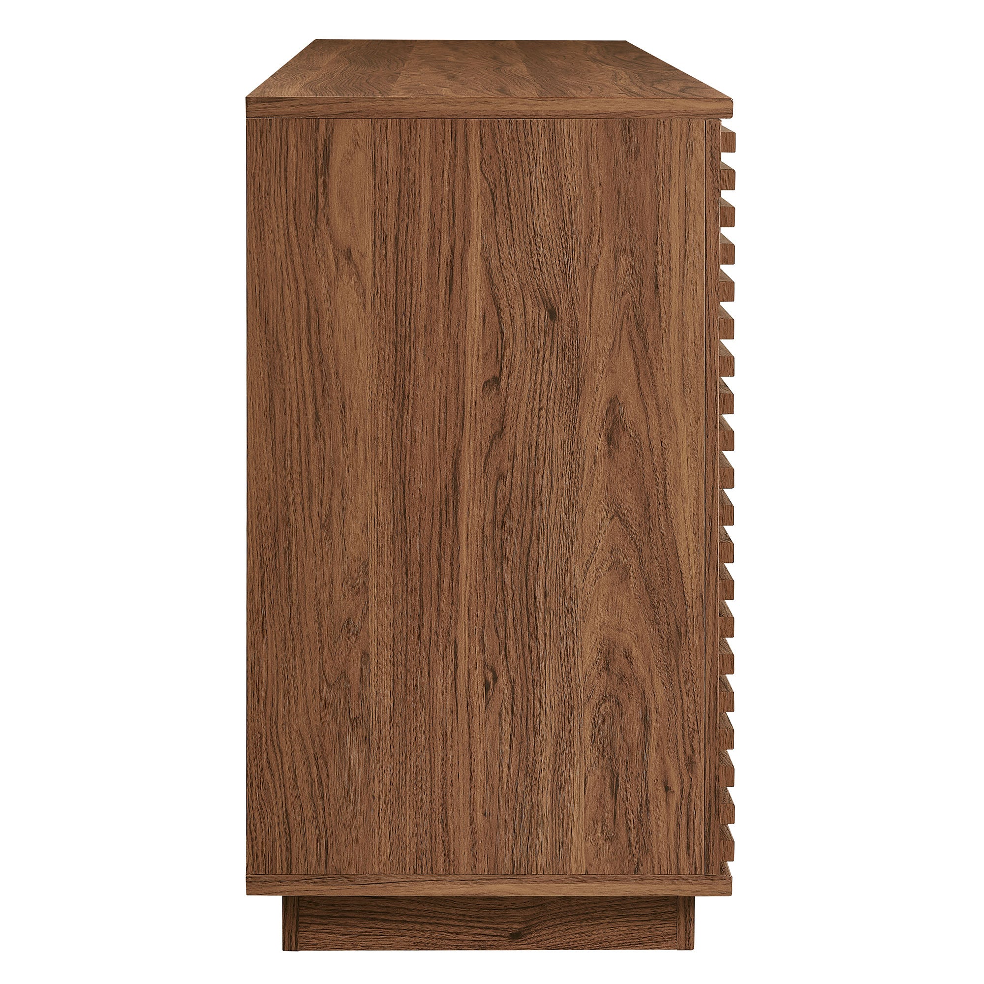 Render 4-Door Fluted Sideboard Cabinet TV Stand, Walnut