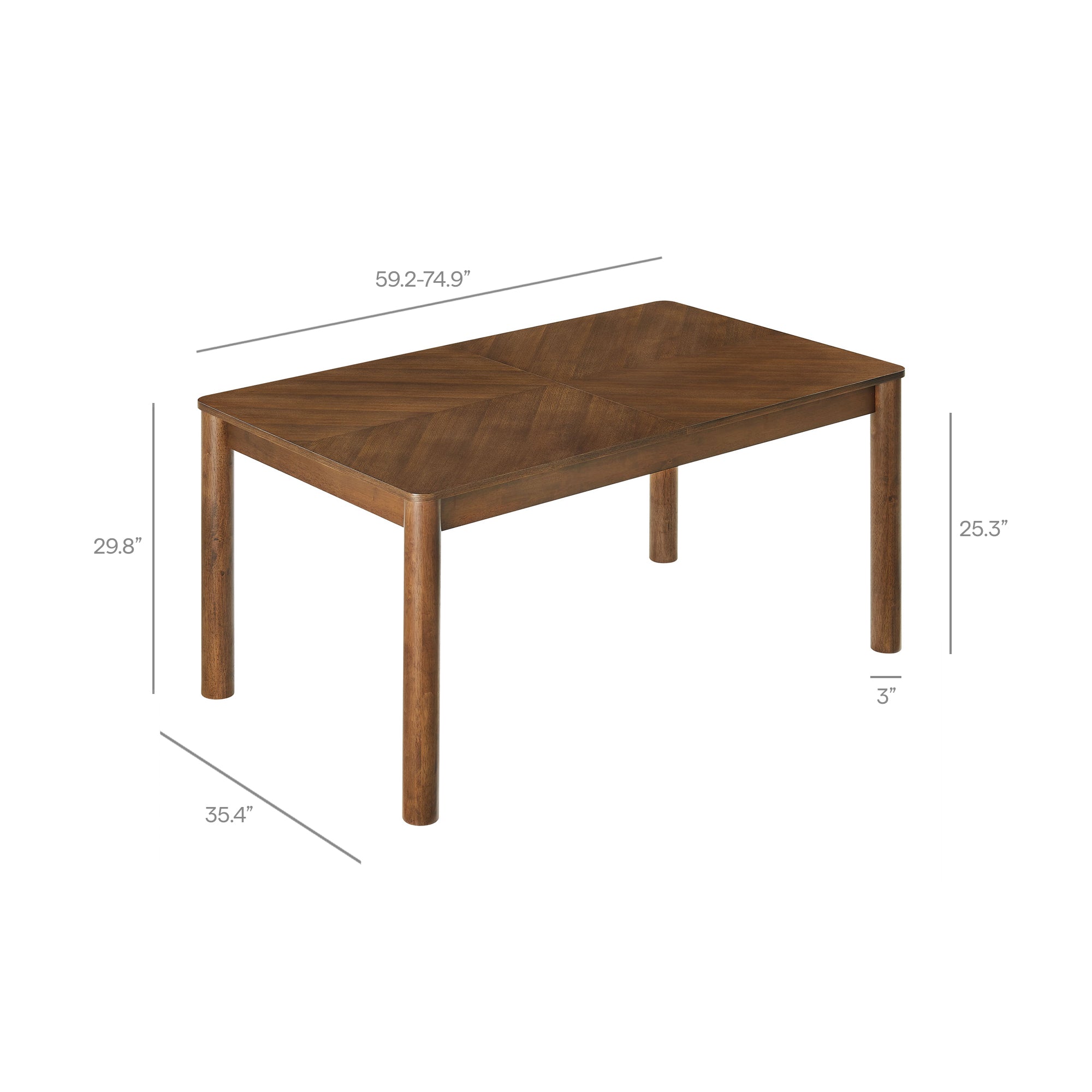 Alba 7-Piece Dining Set, Walnut Taupe