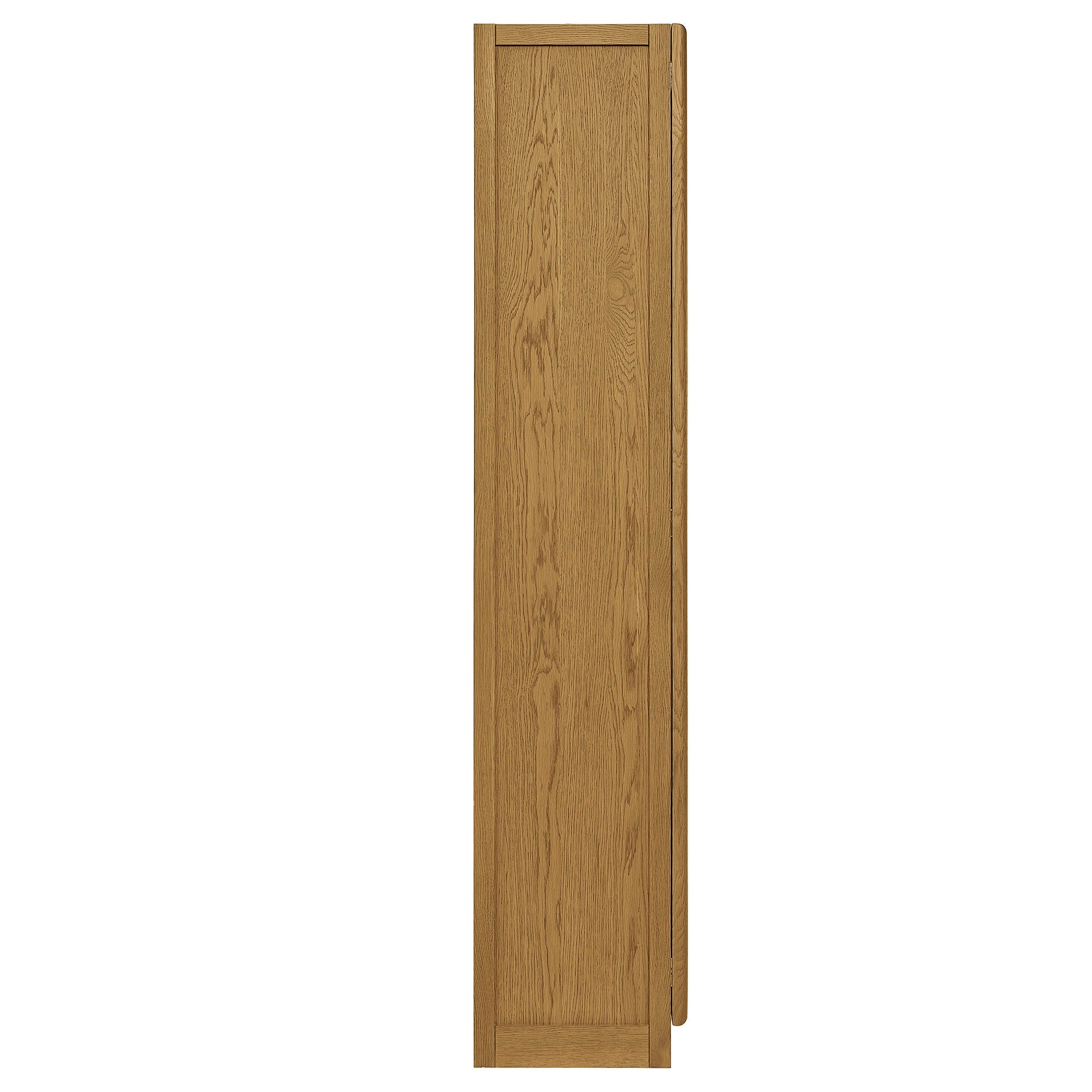 Anwen Solid Wood and Glass Display Cabinet, Oak