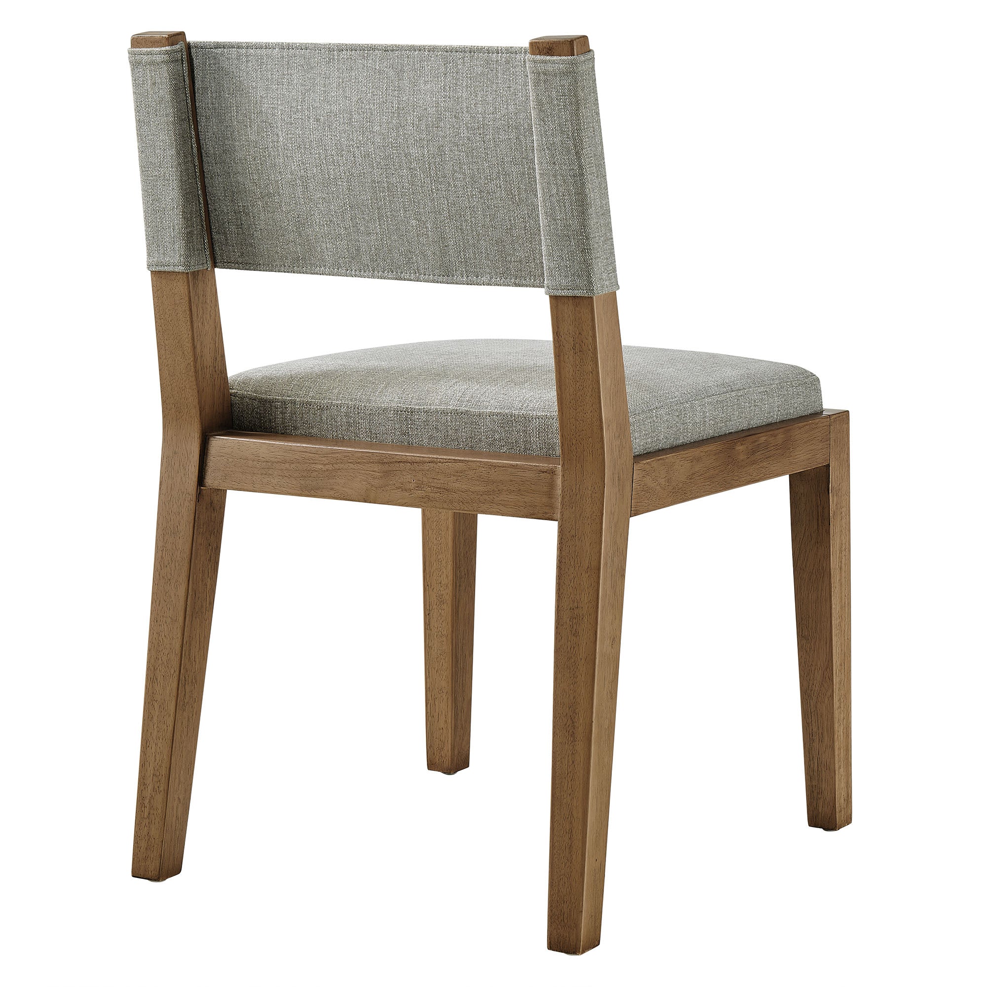 Calder Fabric Upholstered Wood Armless Dining Chair, Wheat