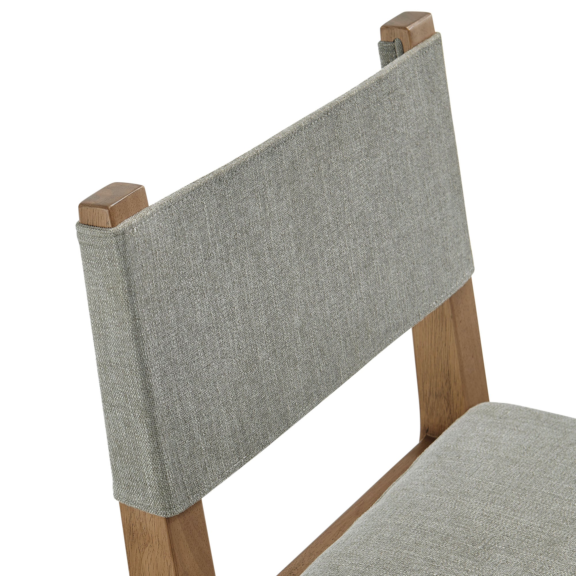 Calder Fabric Upholstered Wood Armless Dining Chair, Wheat