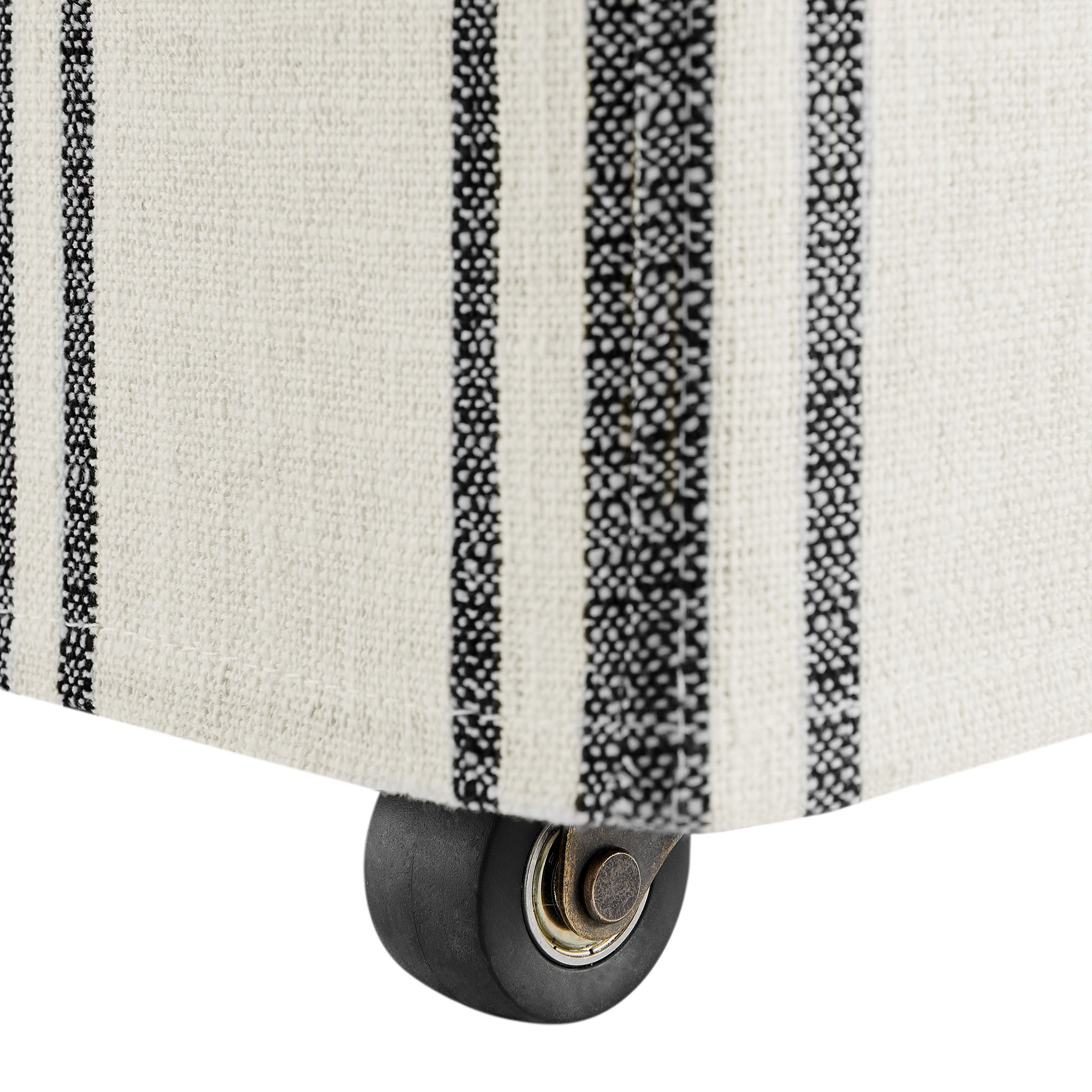 Tessera Striped Slipcovered Dining Side Chair, Black Stripe