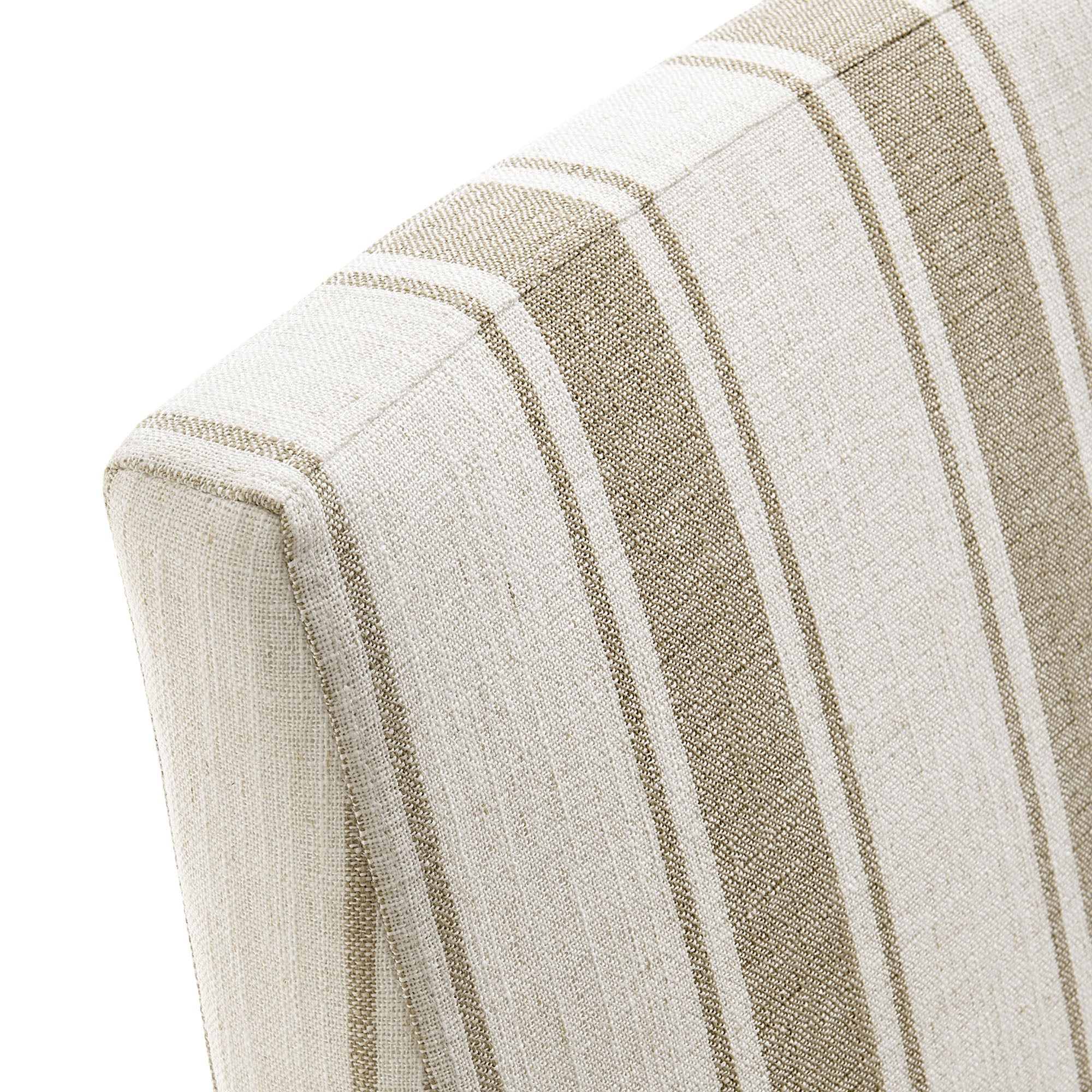 Tessera Striped Slipcovered Dining Side Chair, Tan Stripe