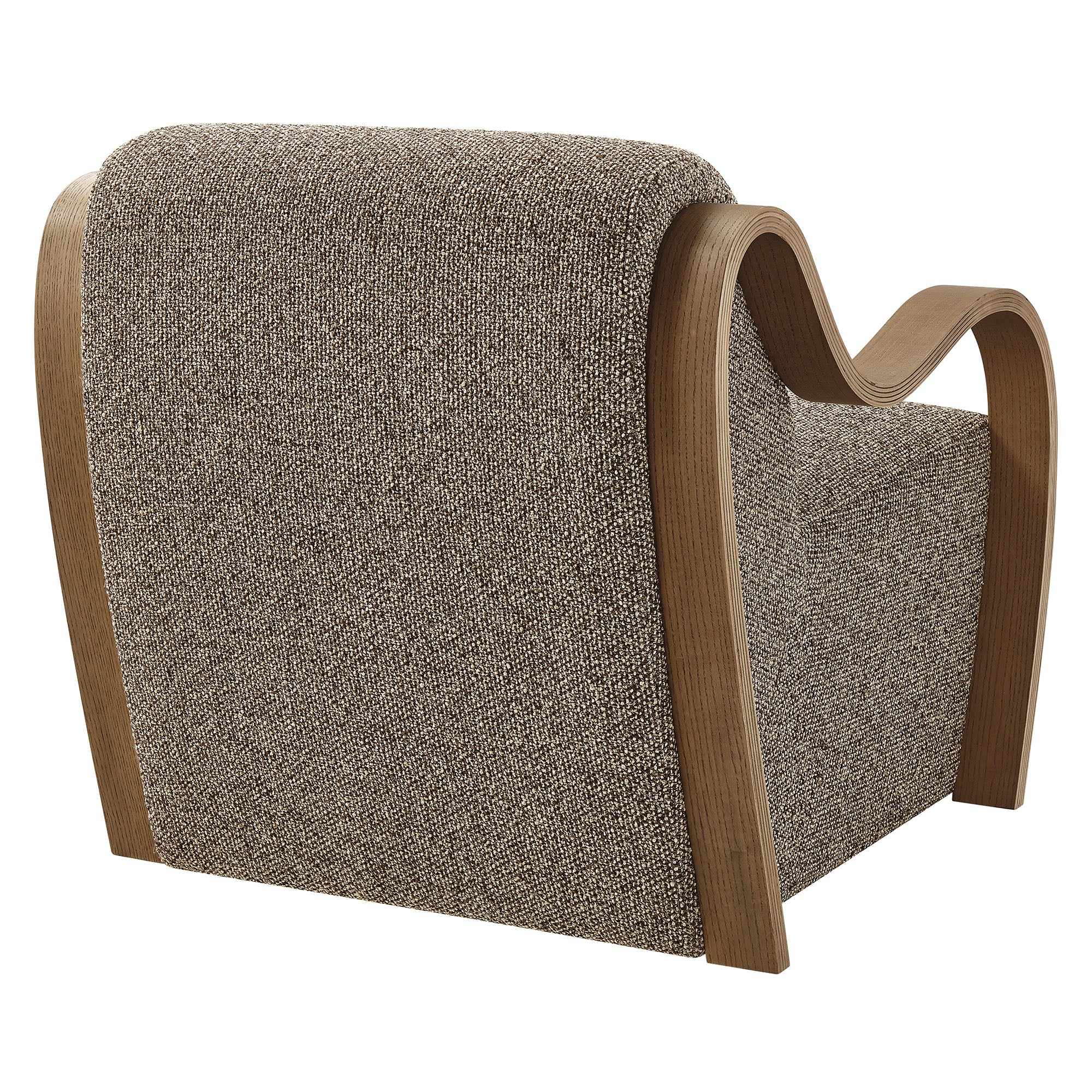 Atrium Lattice Boucle Accent Armchair, Earth