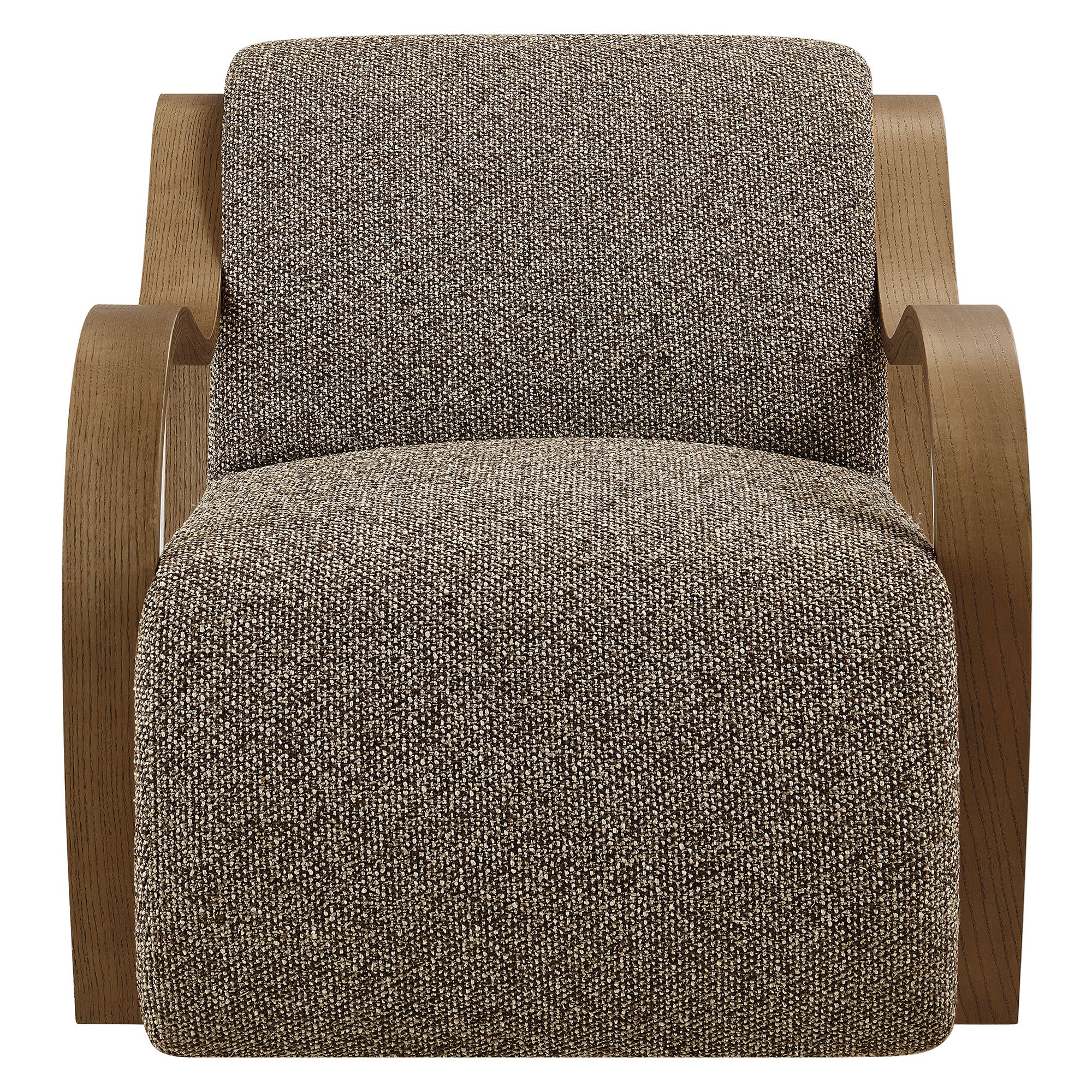 Atrium Lattice Boucle Accent Armchair, Earth