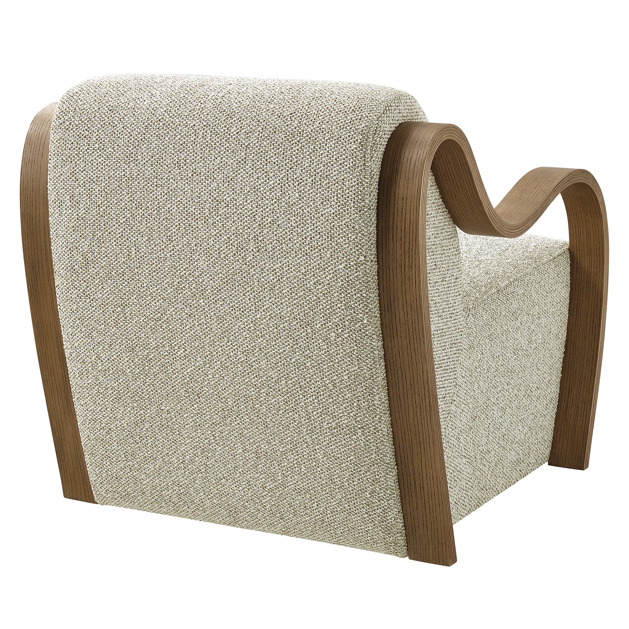 Atrium Lattice Boucle Accent Armchair, Marble