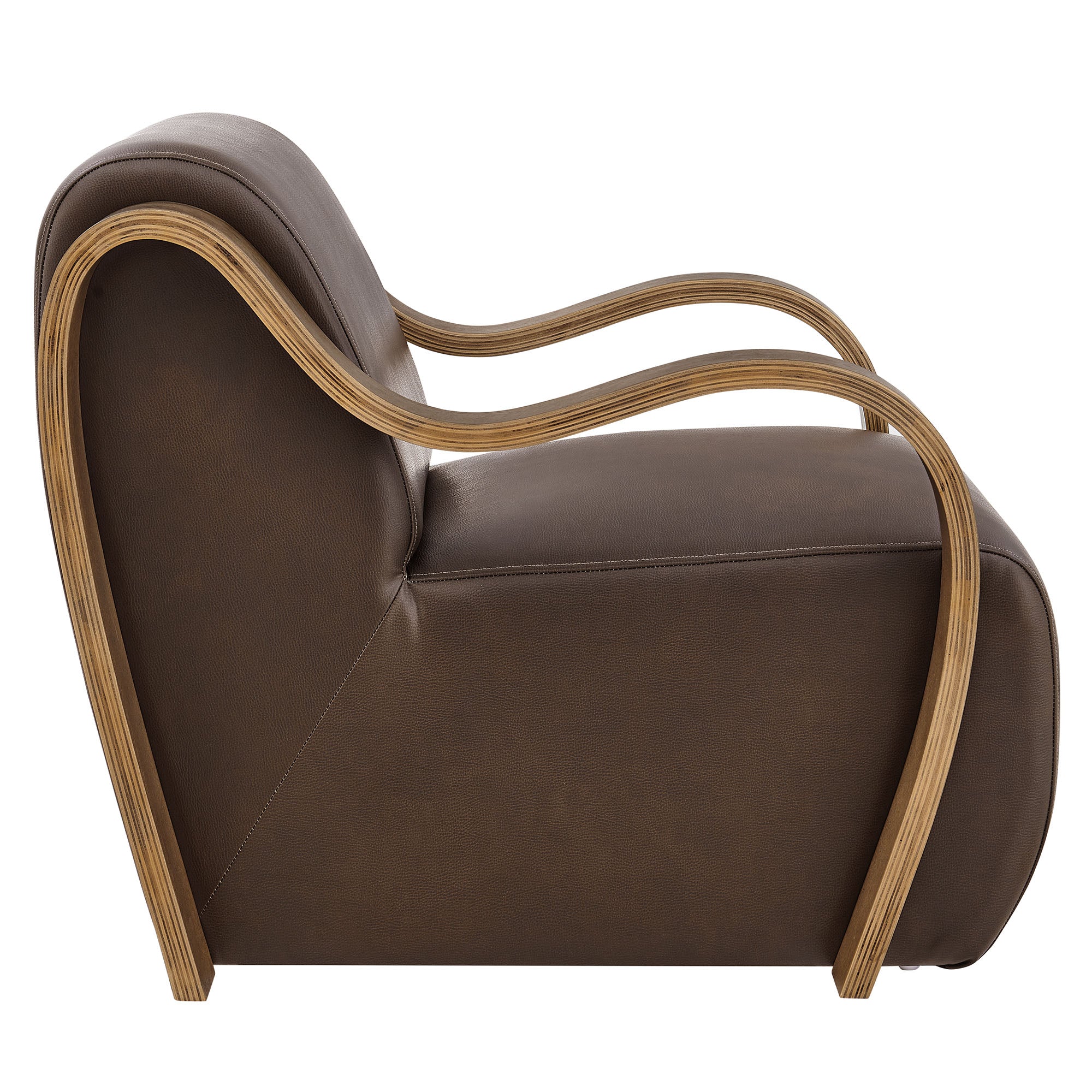 Atrium Vegan Leather Accent Armchair, Espresso