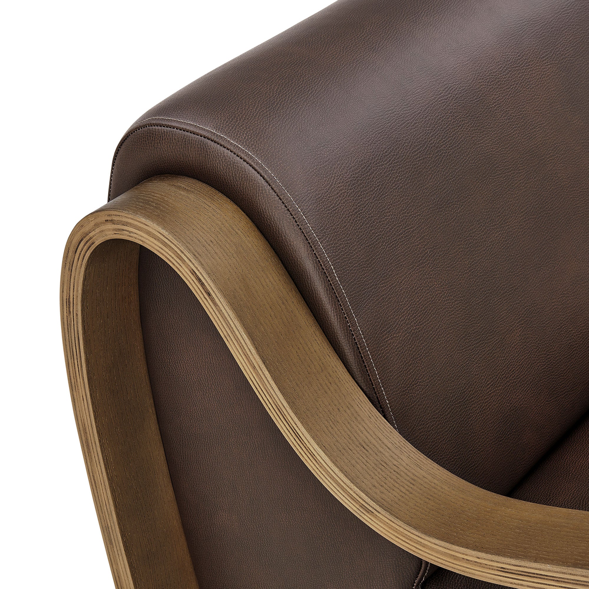 Atrium Vegan Leather Accent Armchair, Espresso