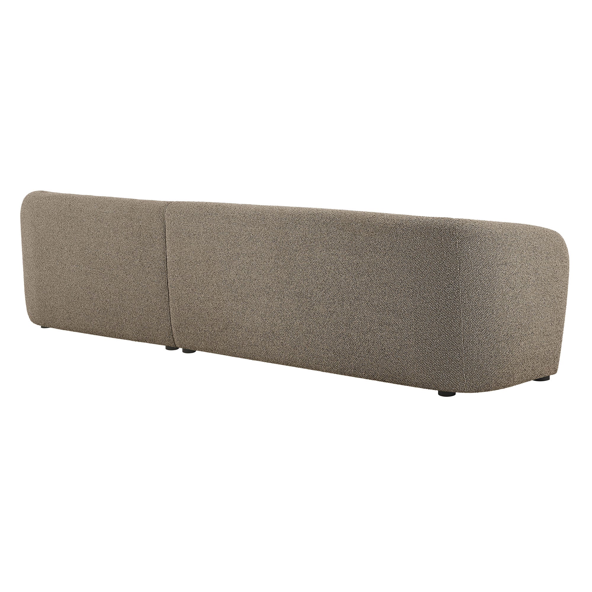 Monica 2 Piece Right Facing Boucle Fabric Modular Sofa with Chaise, Earth