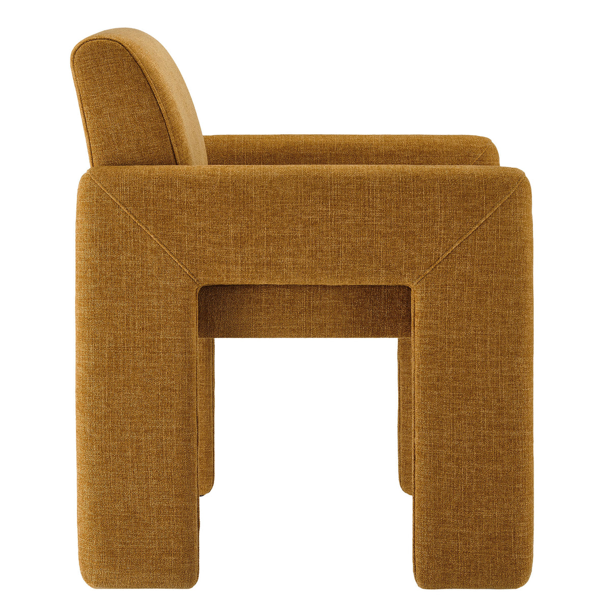Daven Fabric Upholstered Dining Chair, Copper