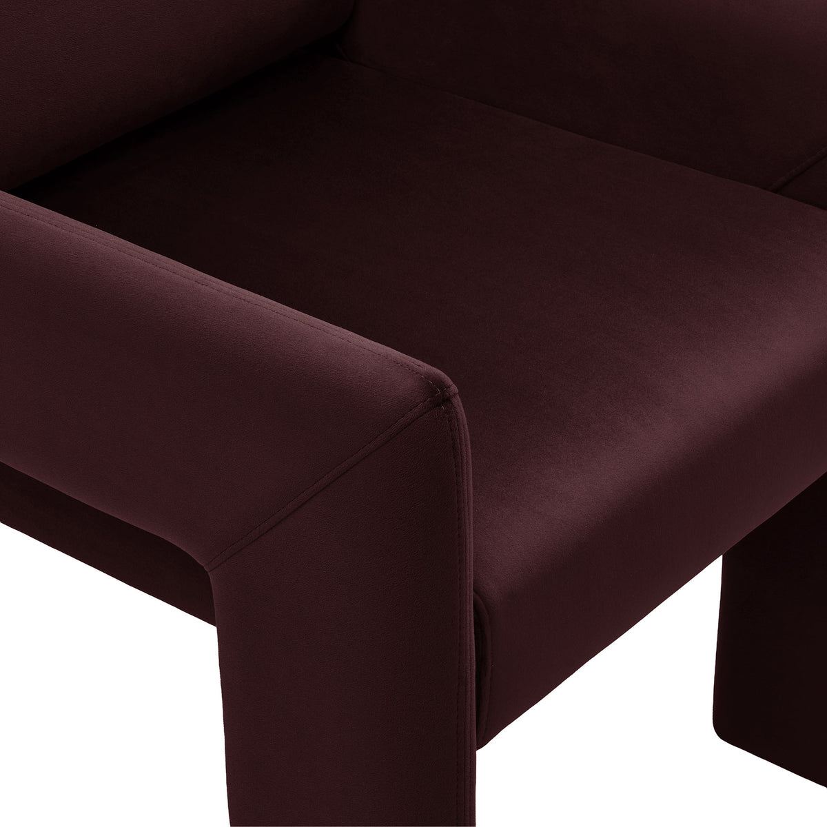 Daven Stain-Resistant Performance Velvet Dining Armchair, Mulberry