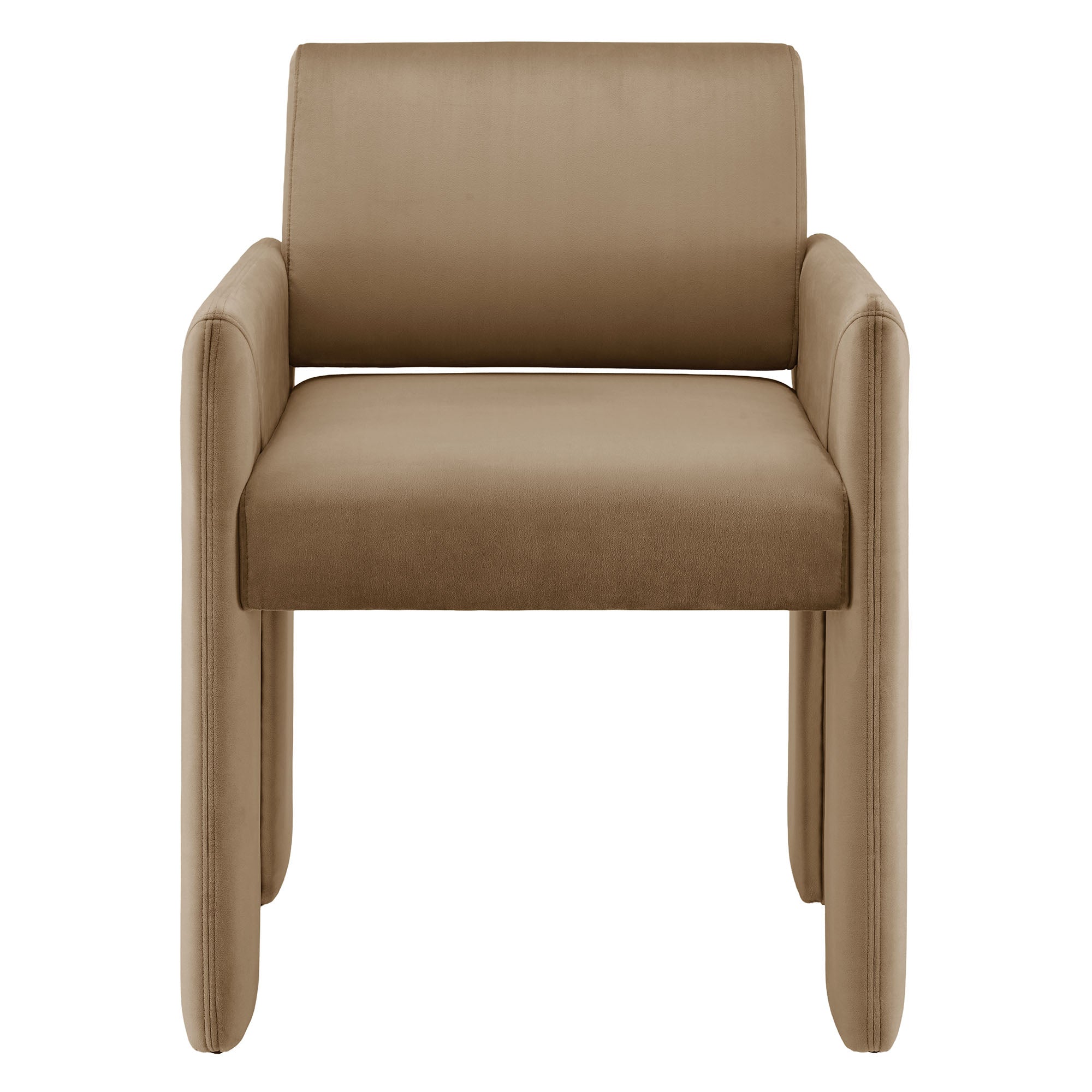 Daven Stain-Resistant Performance Velvet Dining Armchair, Taupe