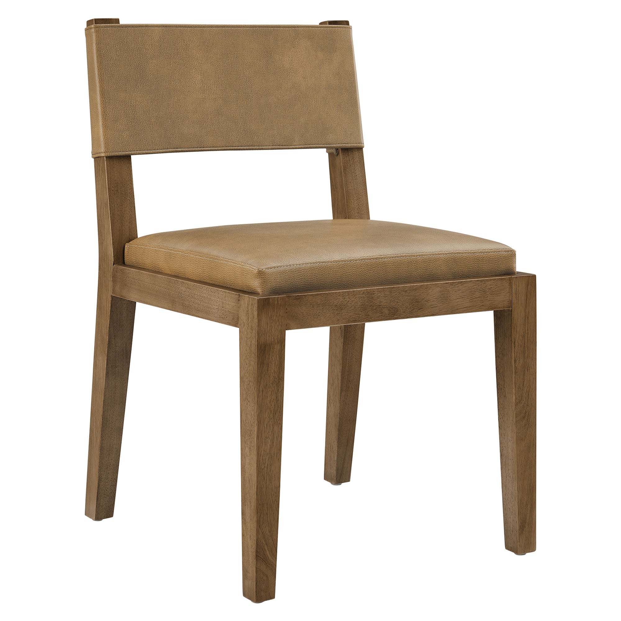 Calder Vegan Leather Dining Side Chair, Toast