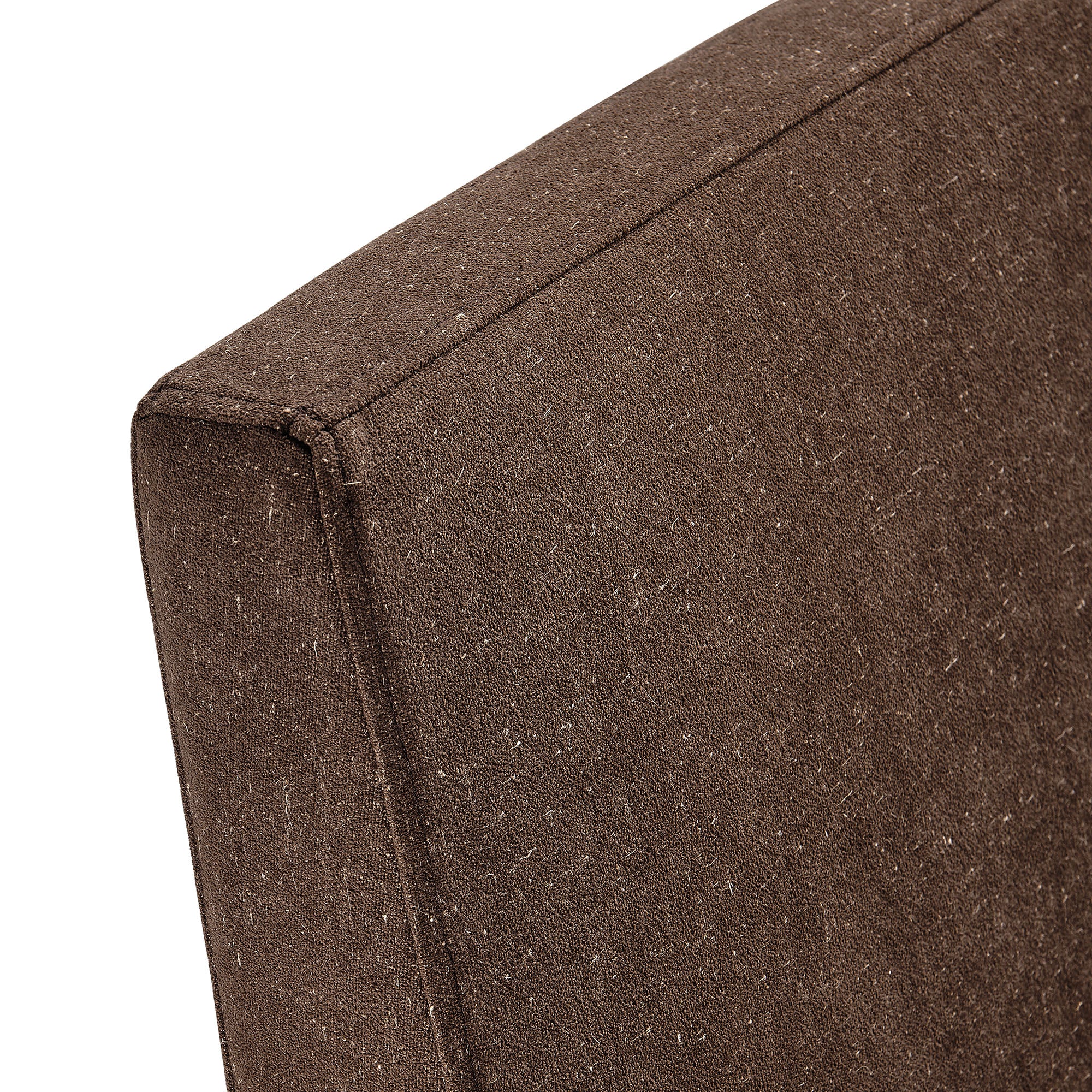 Tessera Upholstered Linen-Blend Slipcovered Dining Chair, Cocoa