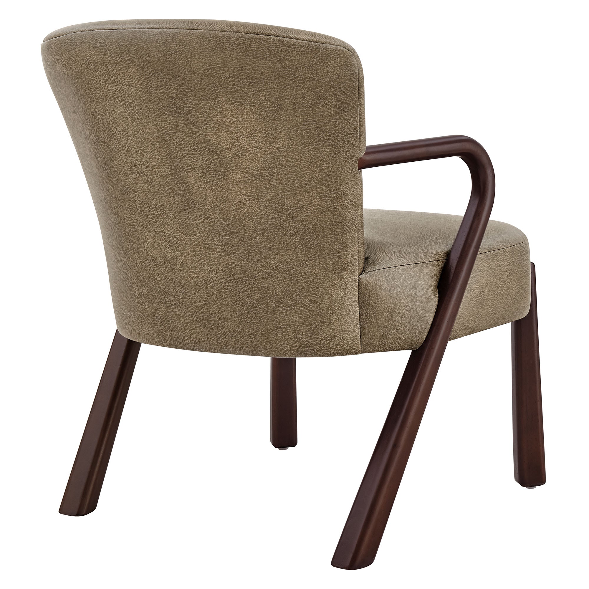 Arden Faux Leather Upholstered Accent Armchair, Mushroom