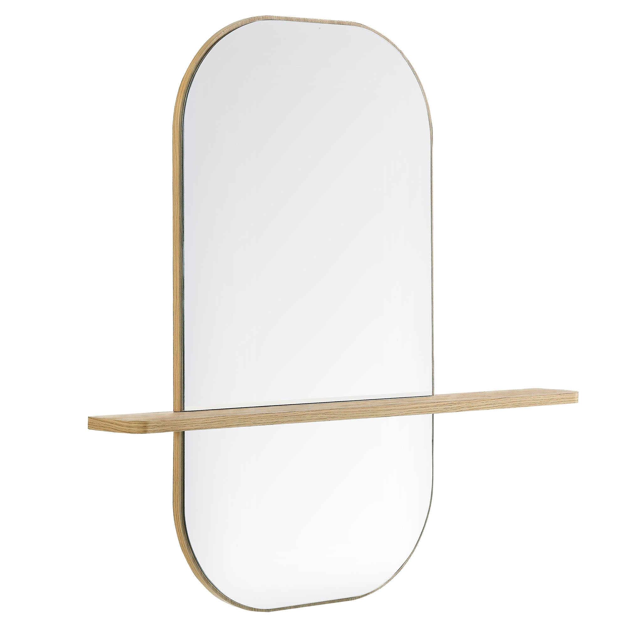Solstice Large Oval Mirror, Oak