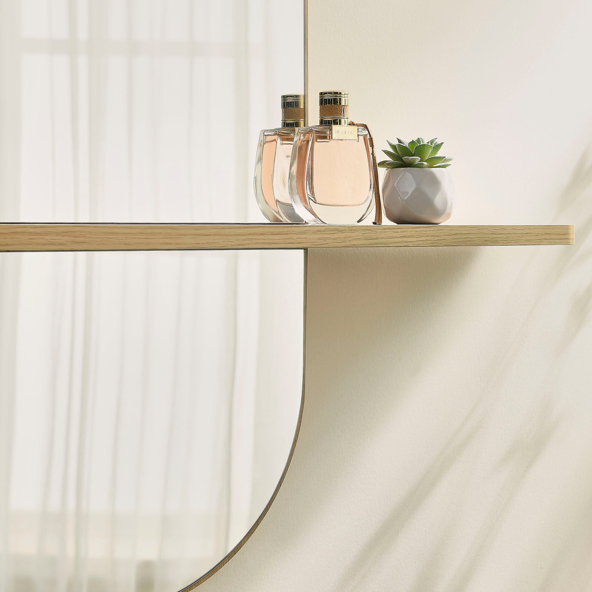Solstice Large Oval Mirror, Oak
