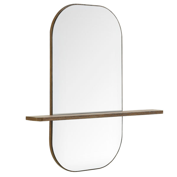 Solstice Large Oval Mirror, Walnut