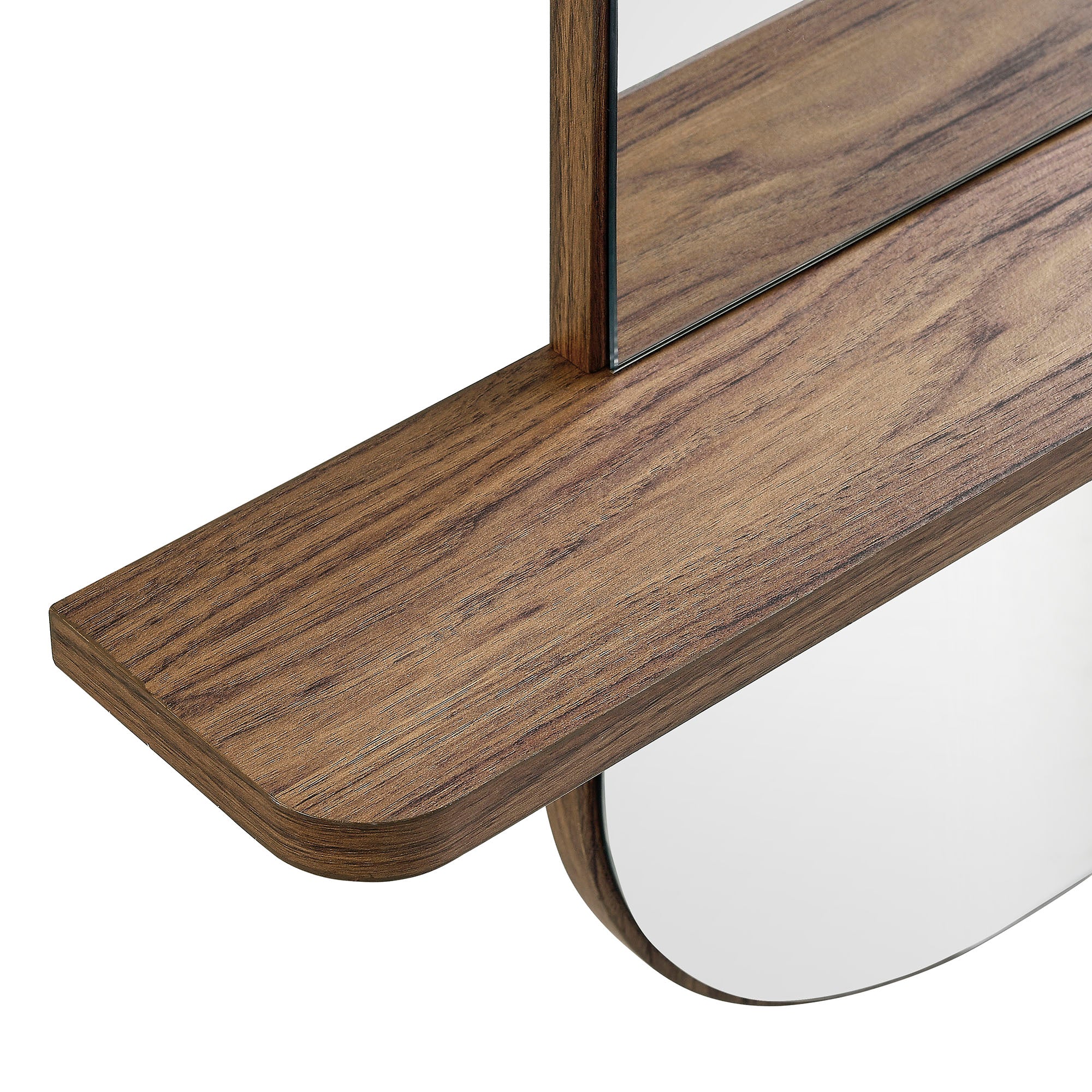 Solstice Large Oval Mirror, Walnut