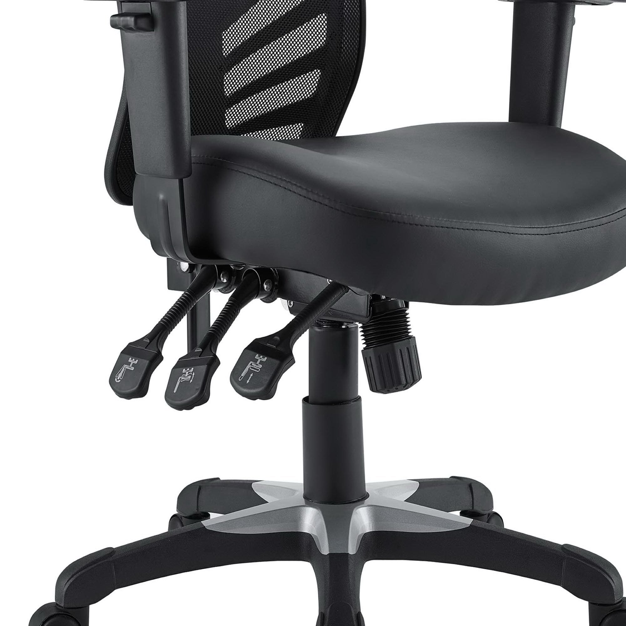 Articulate Vinyl Office Chair, Black
