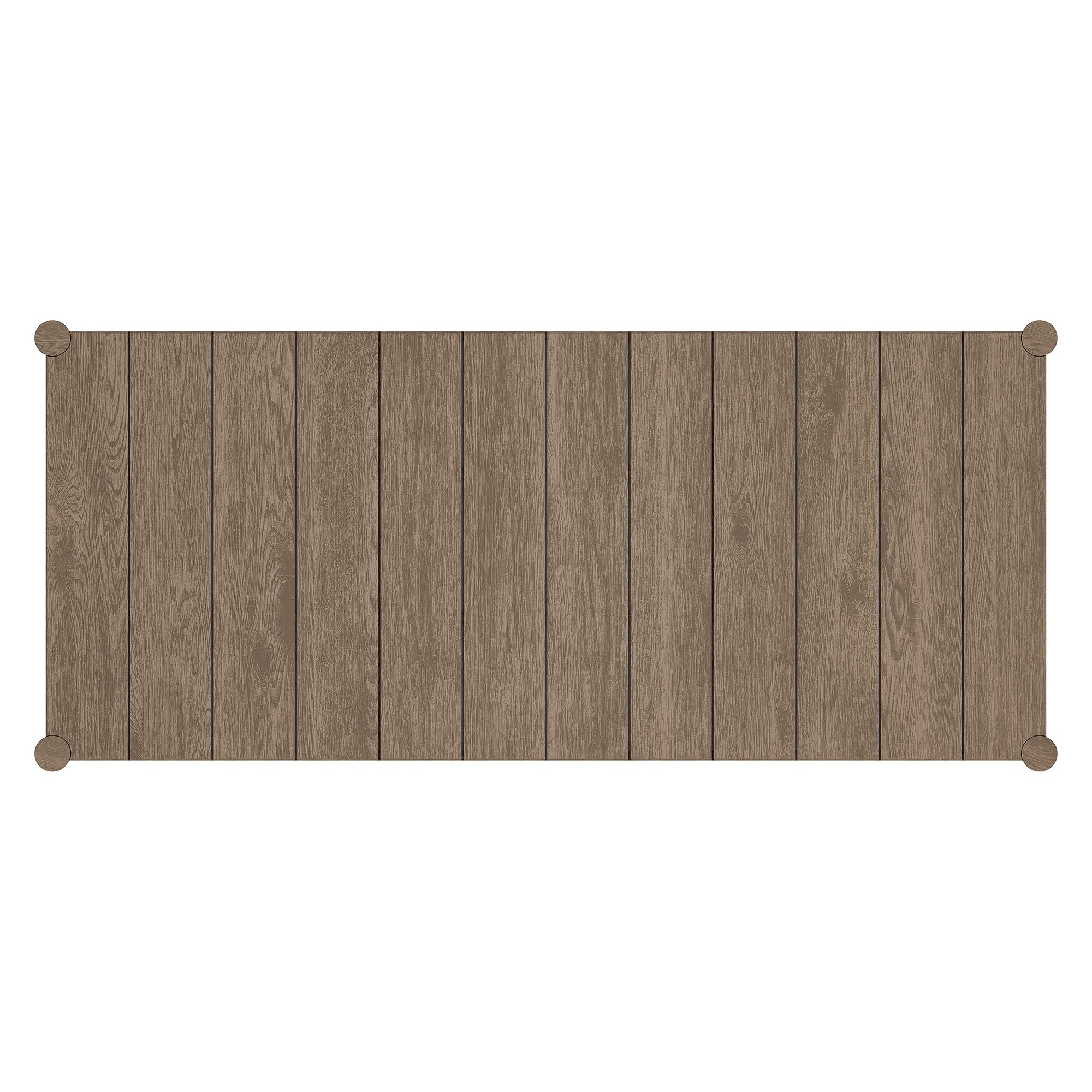 Eleni 89-Inch Outdoor Patio Teak Wood Dining Table, Weathered Gray