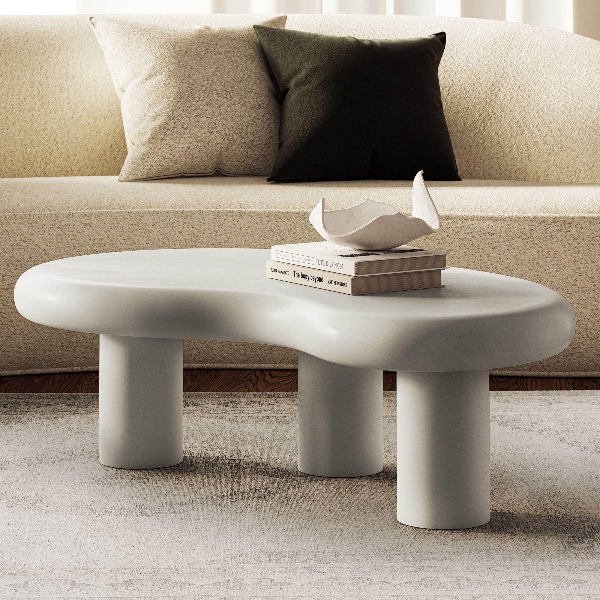 Elowen Outdoor Patio Coffee Table, White